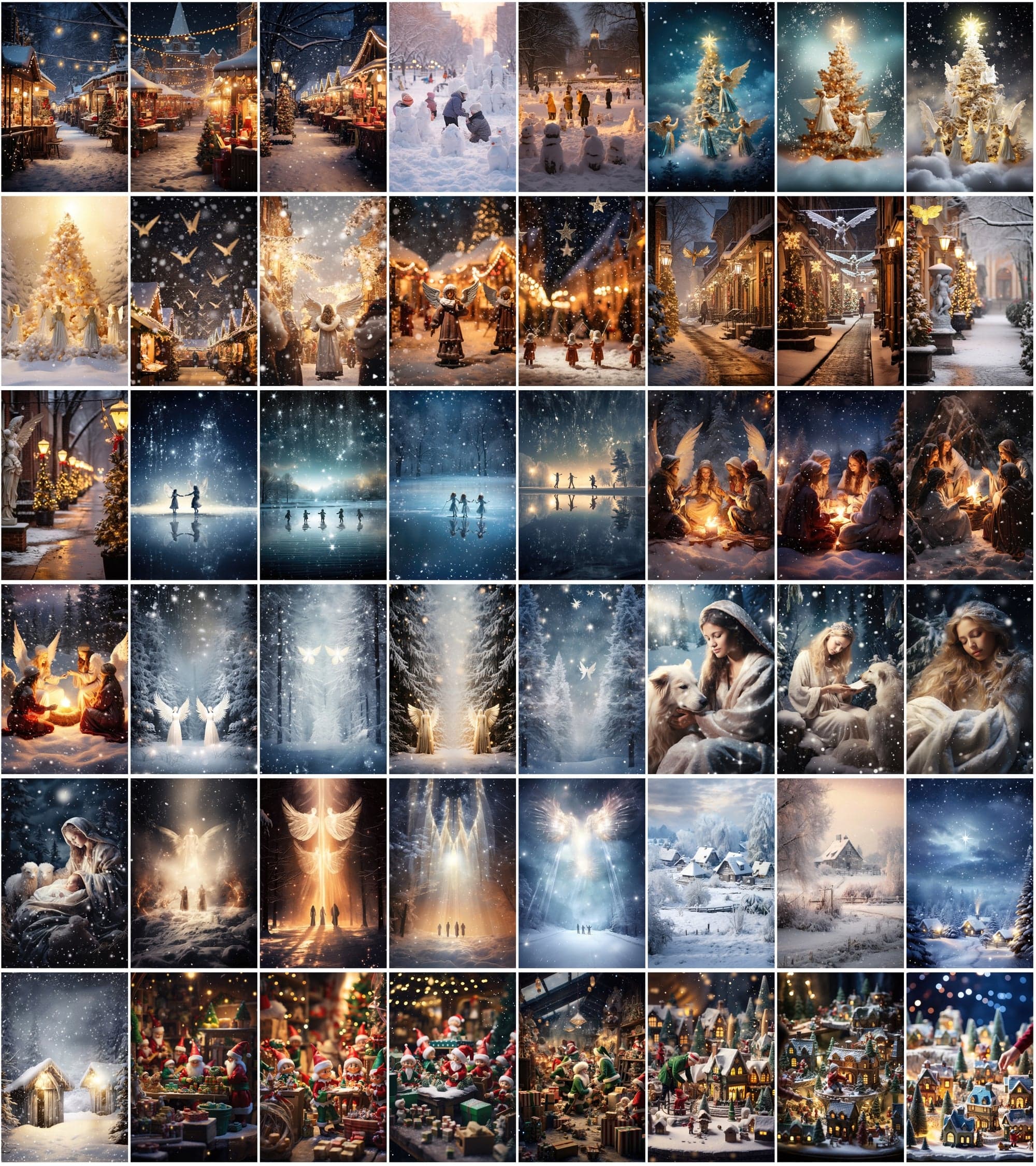 Enchanting Winter Photo & Illustration Collection - High-Resolution, Colorful, and Versatile Digital Download Sumobundle