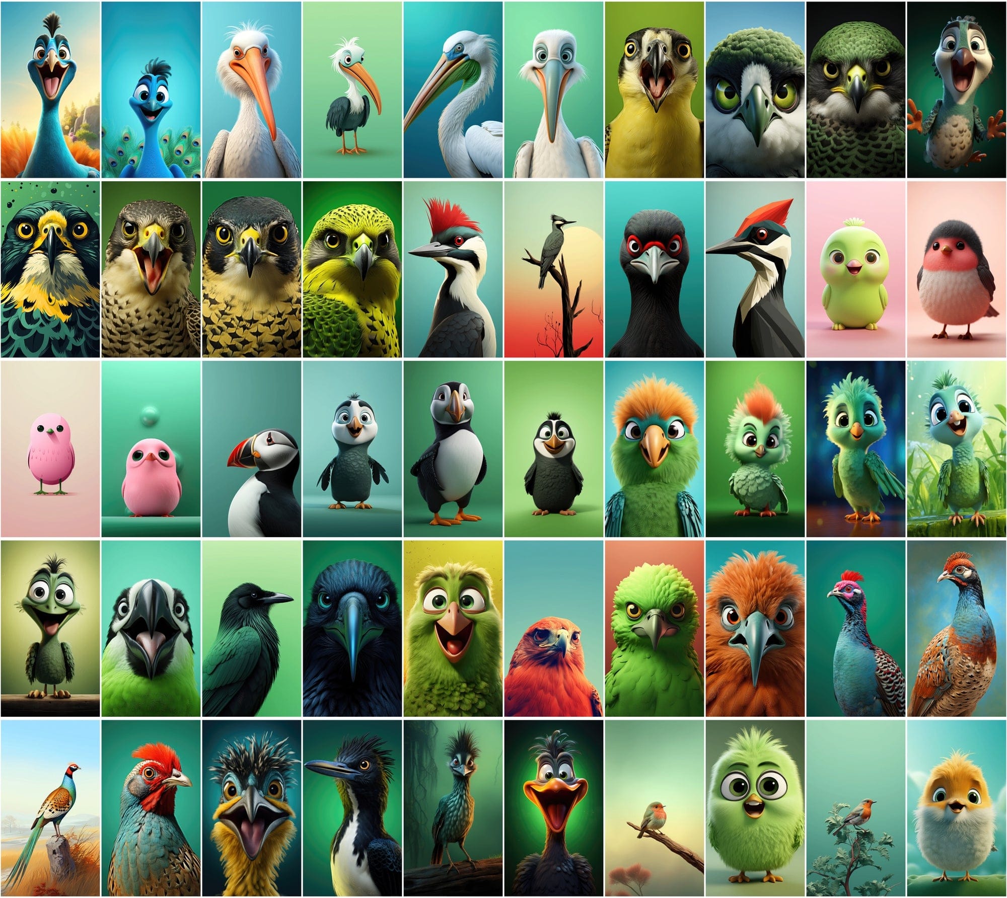 Exquisite Bird Image Collection - 600 JPEGs with Commercial License, Diverse Styles Digital Download Sumobundle