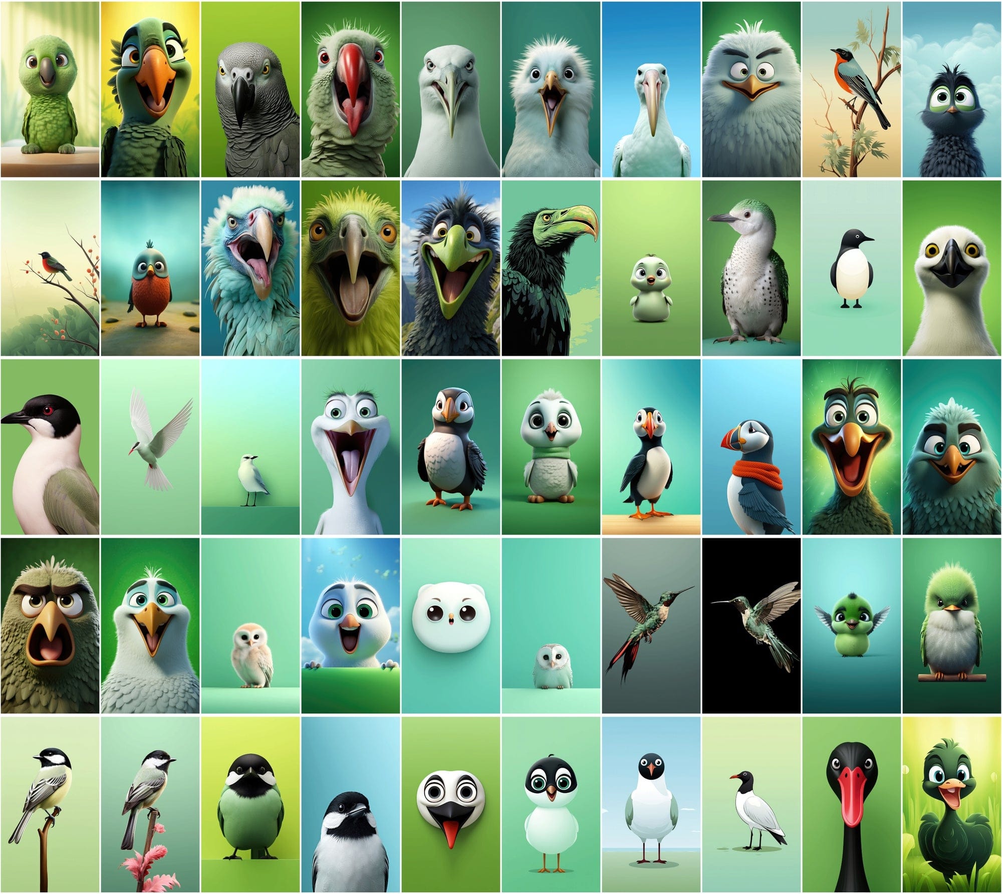 Exquisite Bird Image Collection - 600 JPEGs with Commercial License, Diverse Styles Digital Download Sumobundle
