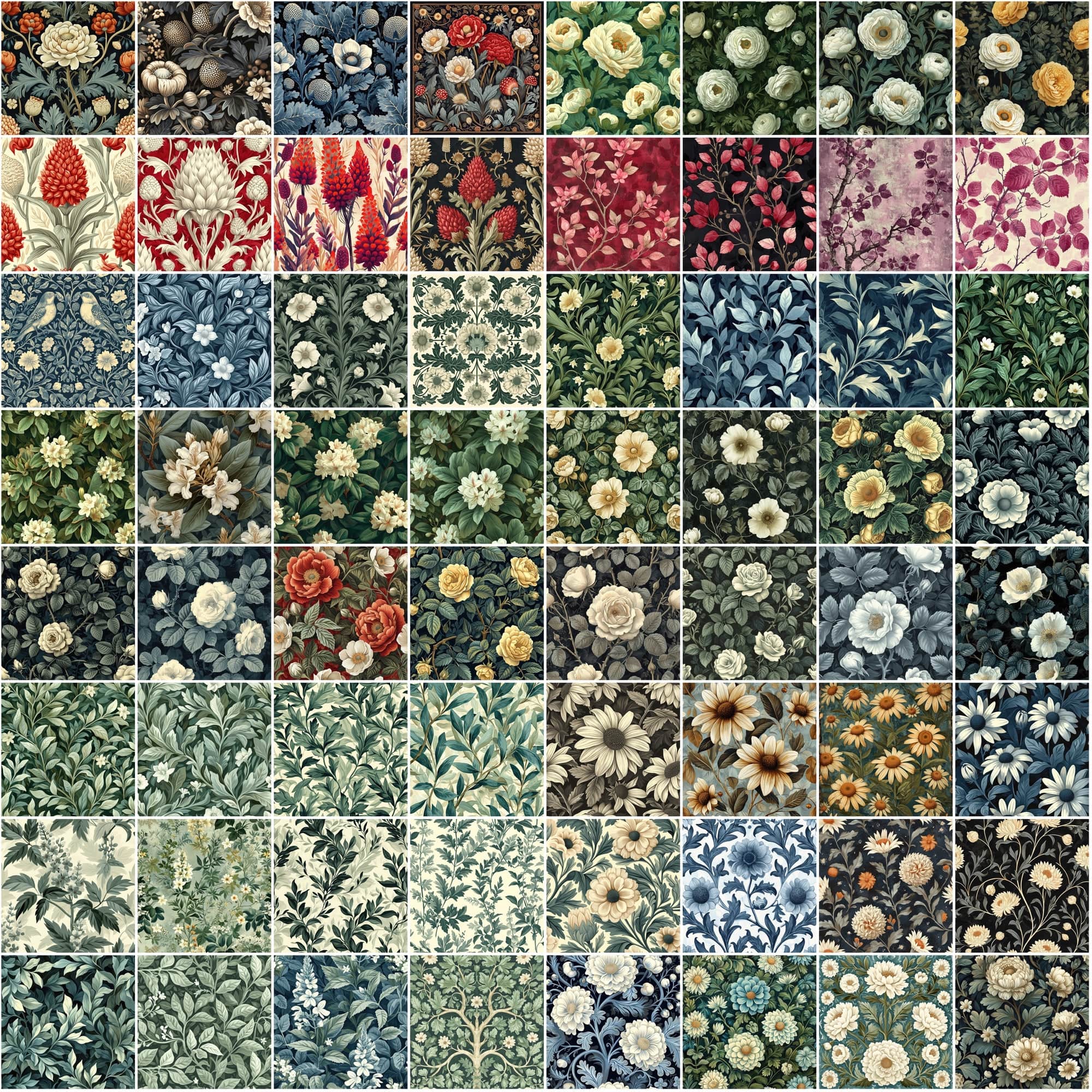 Floral Extravaganza: 1110 Seamless Patterns for Creative Design - High Resolution & Commercial Use Digital Download Sumobundle