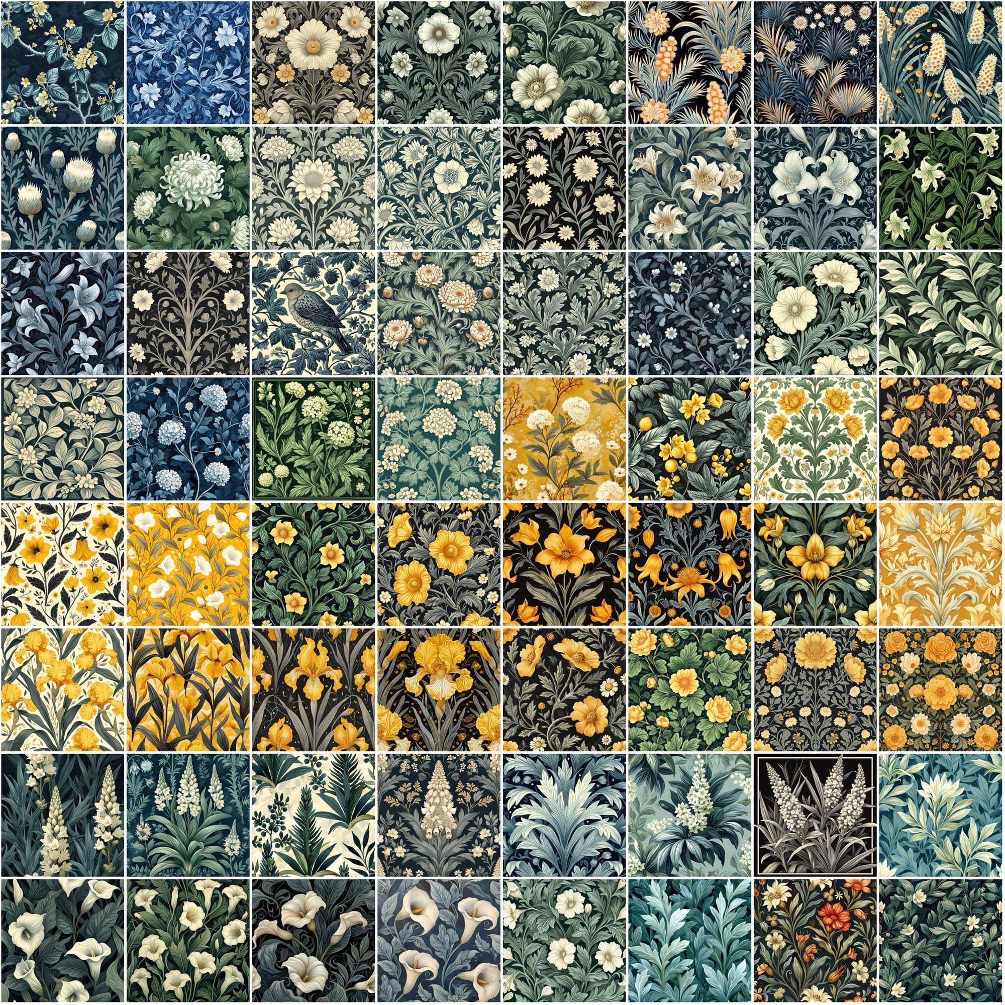 Floral Extravaganza: 1110 Seamless Patterns for Creative Design - High Resolution & Commercial Use Digital Download Sumobundle