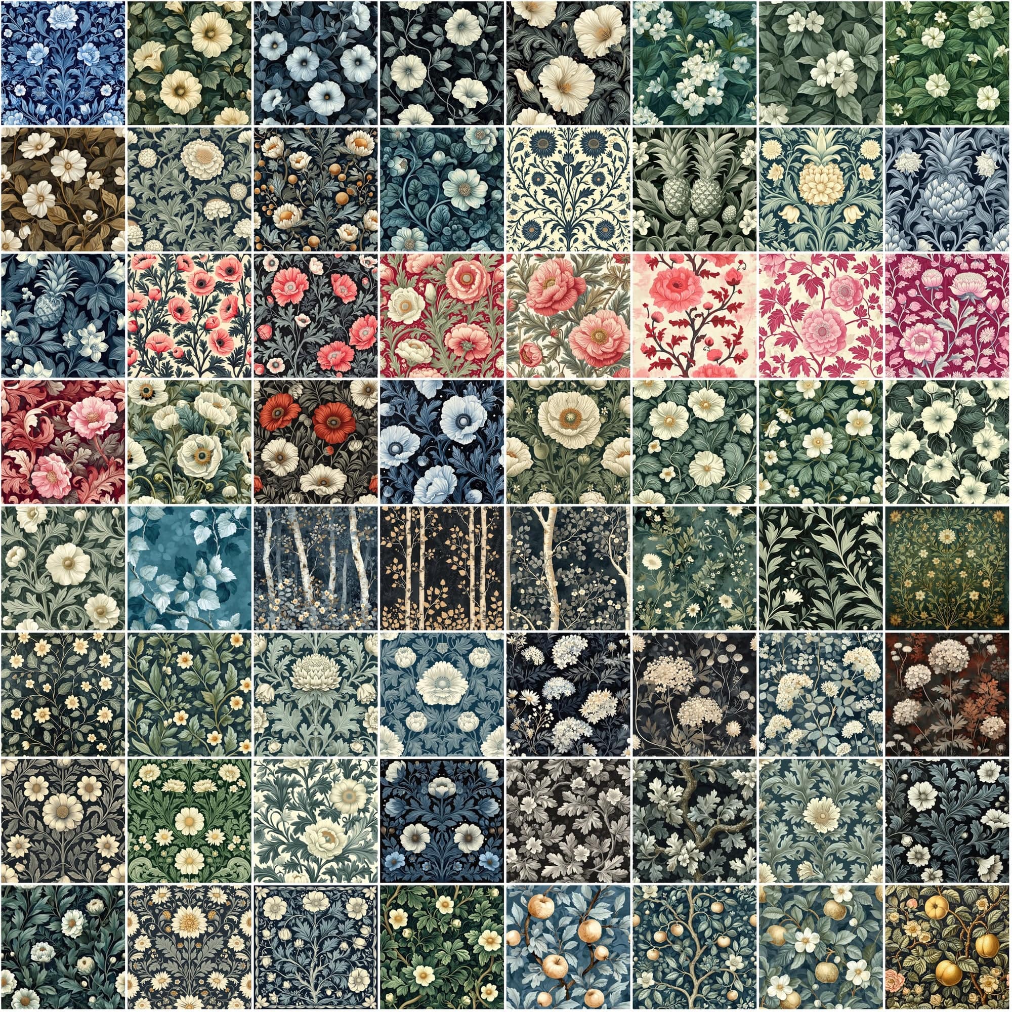 Floral Extravaganza: 1110 Seamless Patterns for Creative Design - High Resolution & Commercial Use Digital Download Sumobundle