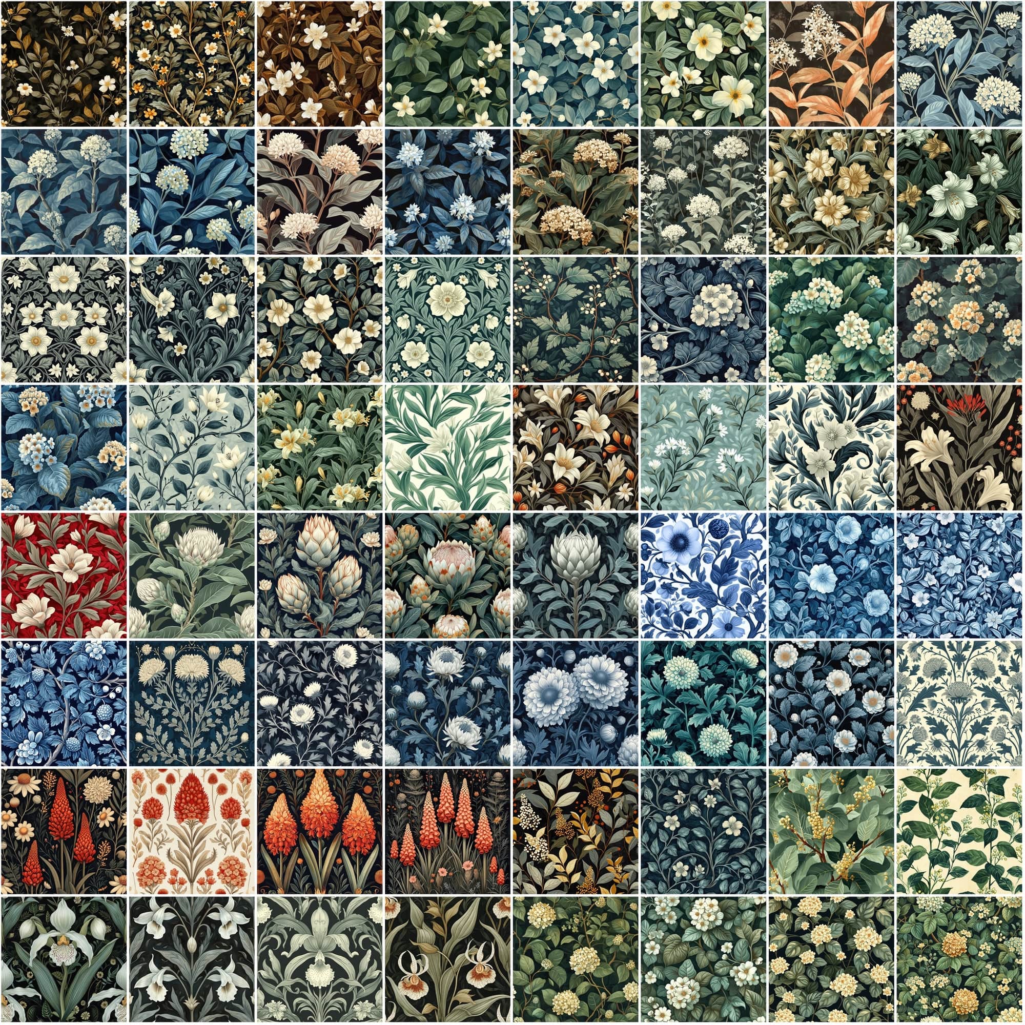 Floral Extravaganza: 1110 Seamless Patterns for Creative Design - High Resolution & Commercial Use Digital Download Sumobundle