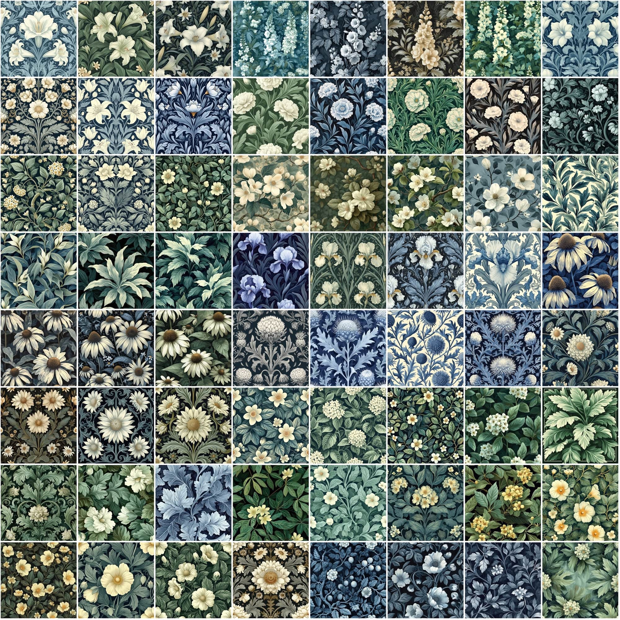 Floral Extravaganza: 1110 Seamless Patterns for Creative Design - High Resolution & Commercial Use Digital Download Sumobundle