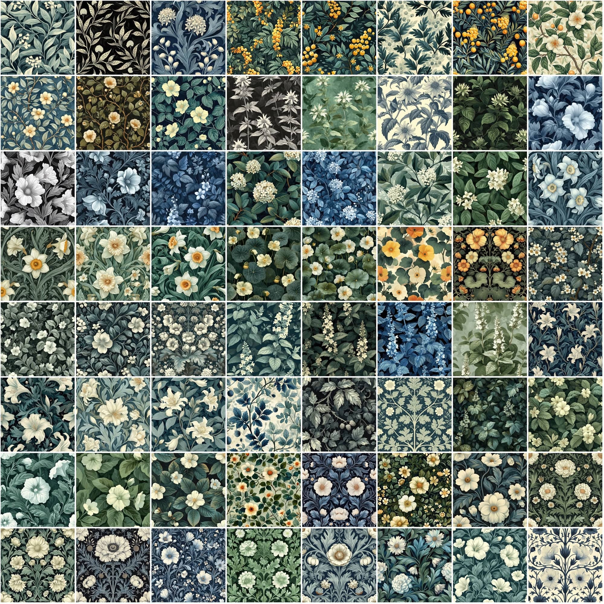 Floral Extravaganza: 1110 Seamless Patterns for Creative Design - High Resolution & Commercial Use Digital Download Sumobundle