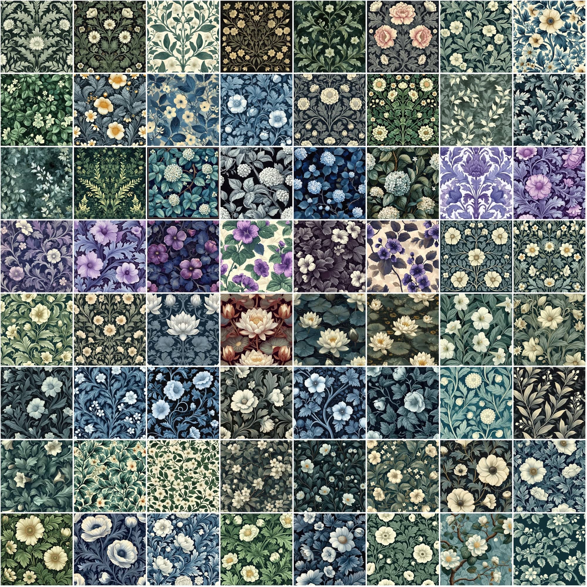 Floral Extravaganza: 1110 Seamless Patterns for Creative Design - High Resolution & Commercial Use Digital Download Sumobundle