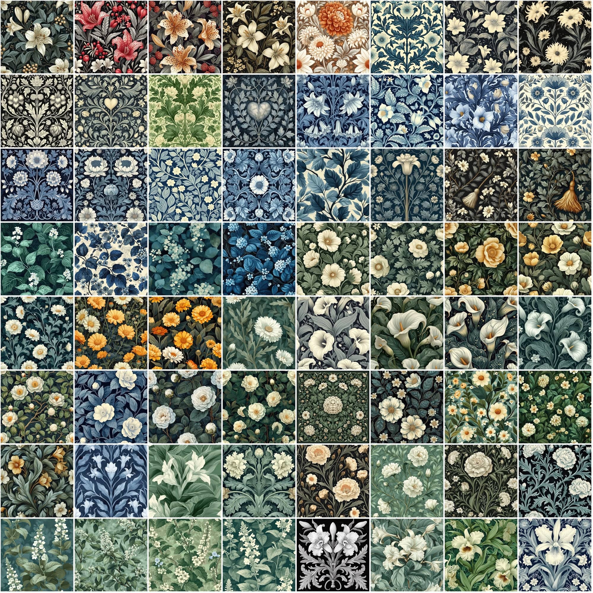 Floral Extravaganza: 1110 Seamless Patterns for Creative Design - High Resolution & Commercial Use Digital Download Sumobundle