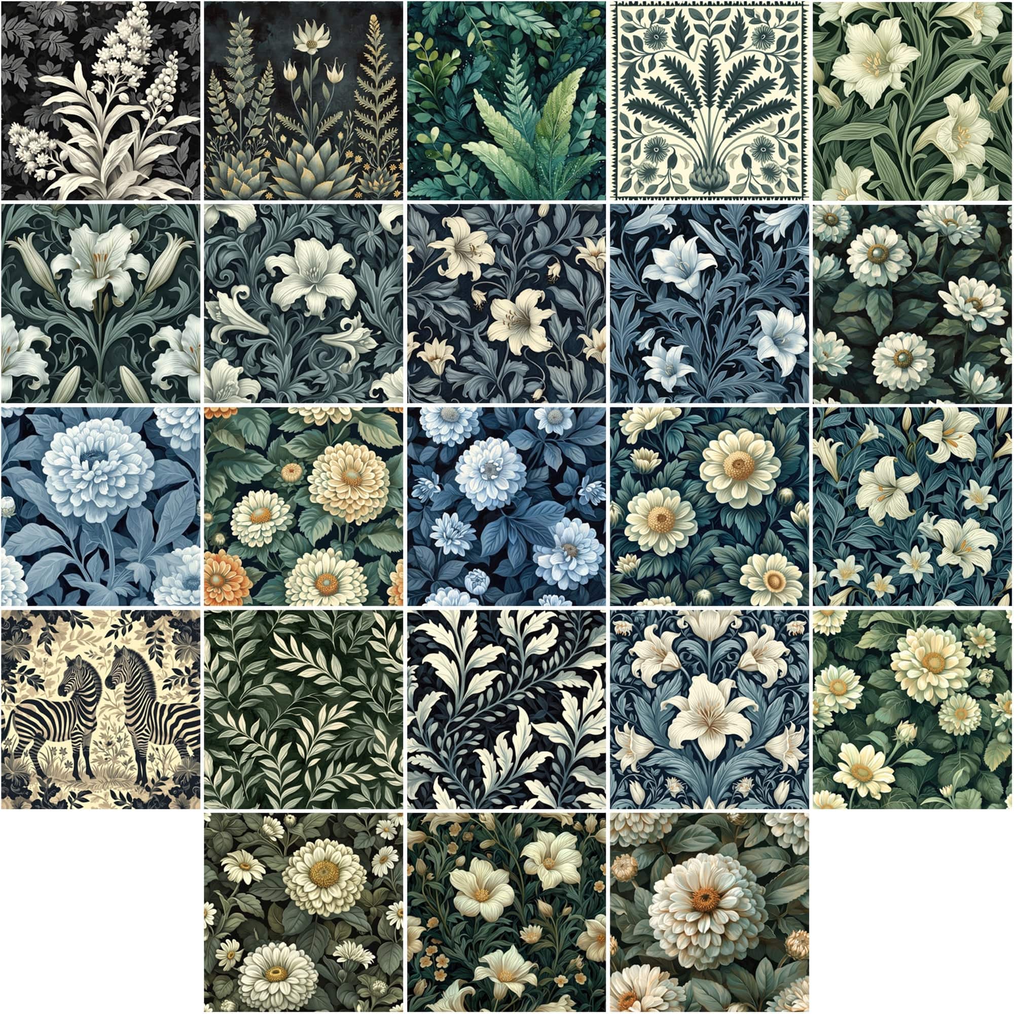 Floral Extravaganza: 1110 Seamless Patterns for Creative Design - High Resolution & Commercial Use Digital Download Sumobundle