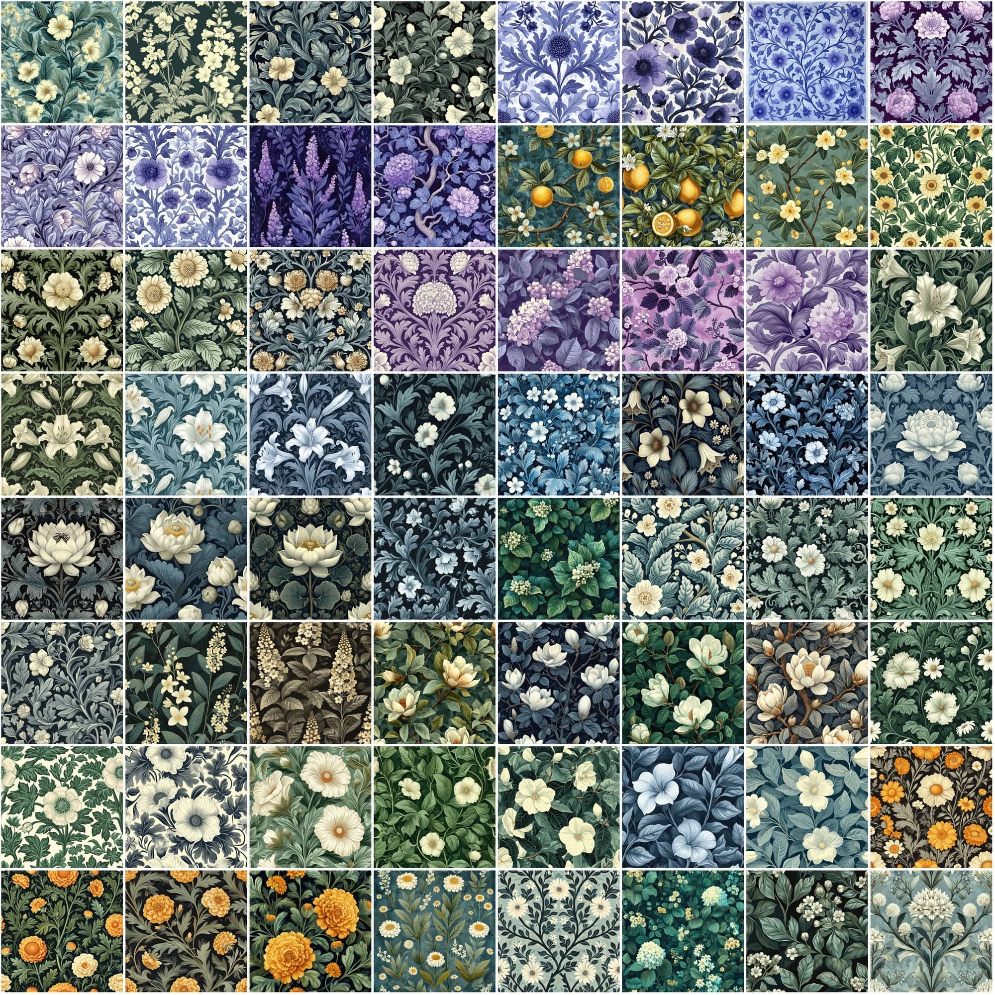 Floral Extravaganza: 1110 Seamless Patterns for Creative Design - High Resolution & Commercial Use Digital Download Sumobundle