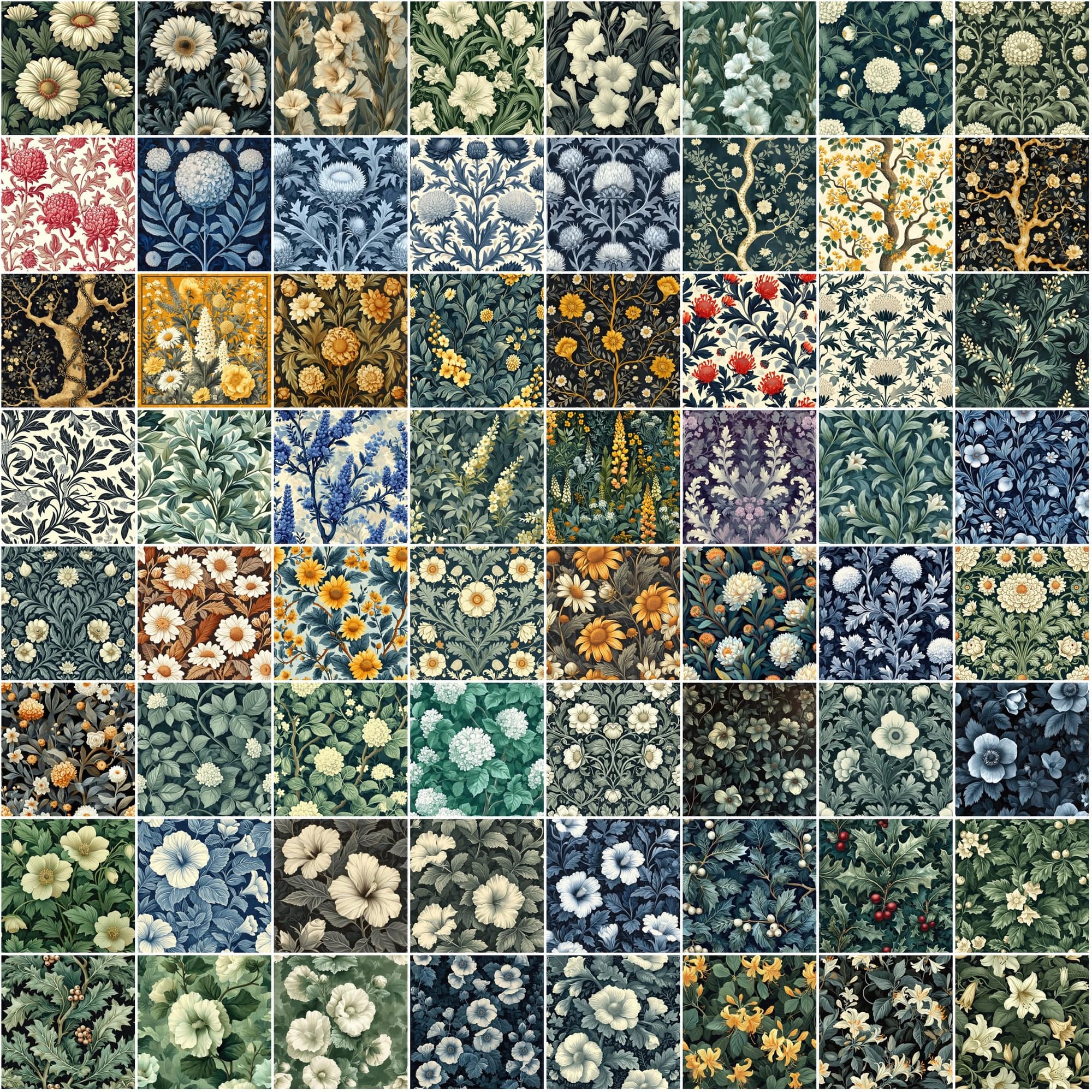 Floral Extravaganza: 1110 Seamless Patterns for Creative Design - High Resolution & Commercial Use Digital Download Sumobundle