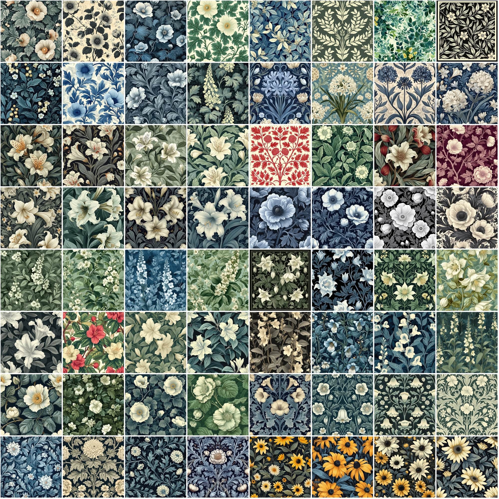 Floral Extravaganza: 1110 Seamless Patterns for Creative Design - High Resolution & Commercial Use Digital Download Sumobundle