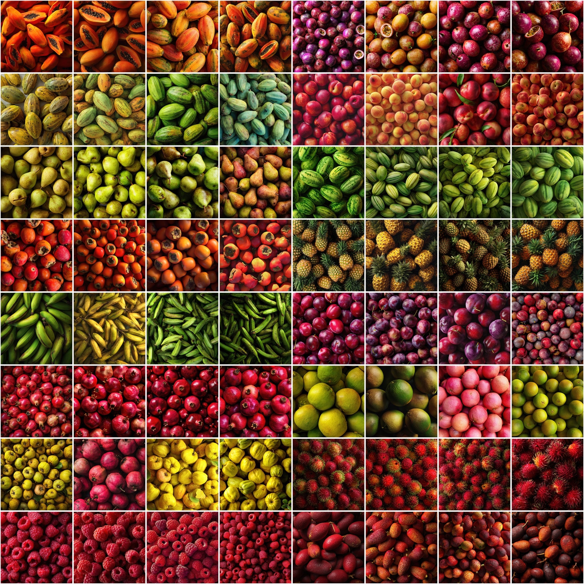 600 Food Background Images Bundle | 300 Fruit + 300 Vegetable Photo Backgrounds