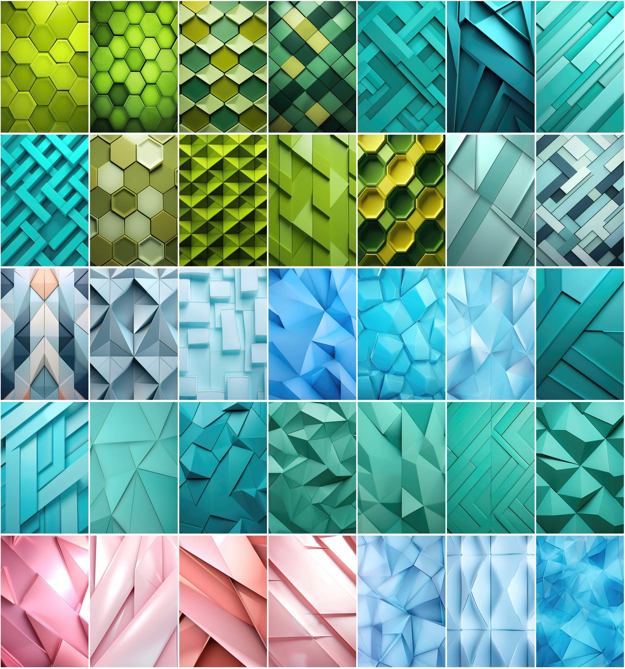Futuristic 420 JPG Backgrounds Bundle with Commercial License, Colorful Square Images Digital Download Sumobundle
