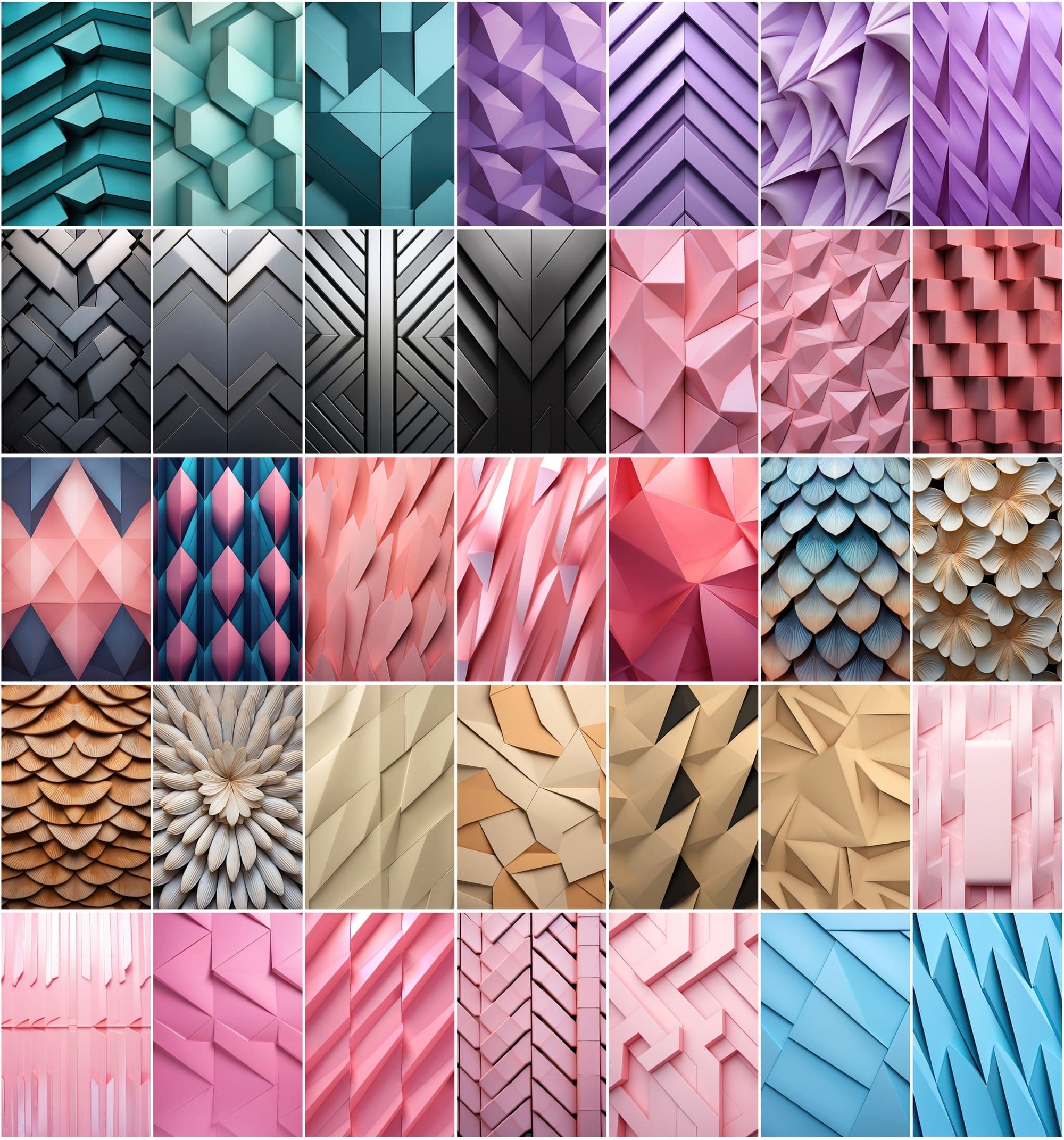 Futuristic 420 JPG Backgrounds Bundle with Commercial License, Colorful Square Images Digital Download Sumobundle