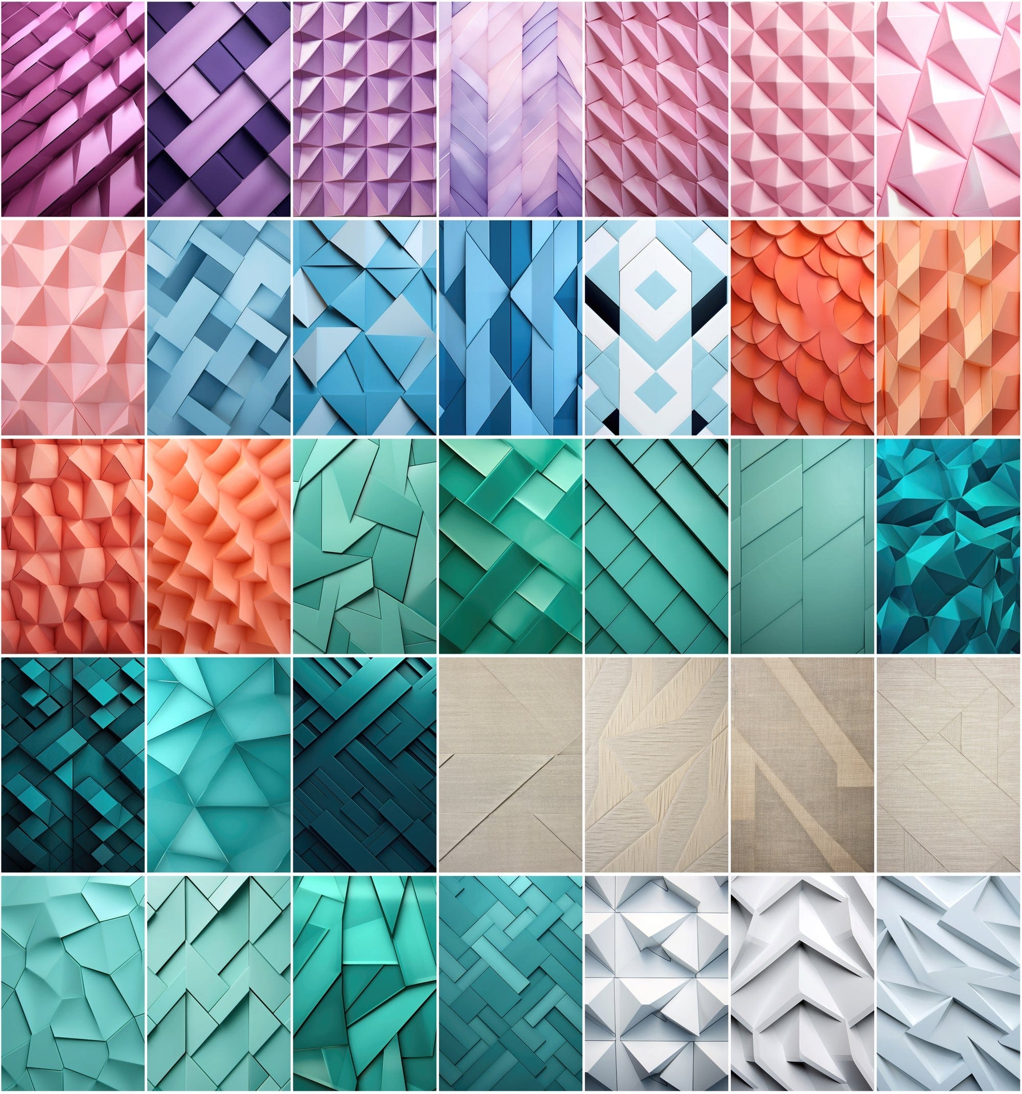 Futuristic 420 JPG Backgrounds Bundle with Commercial License, Colorful Square Images Digital Download Sumobundle