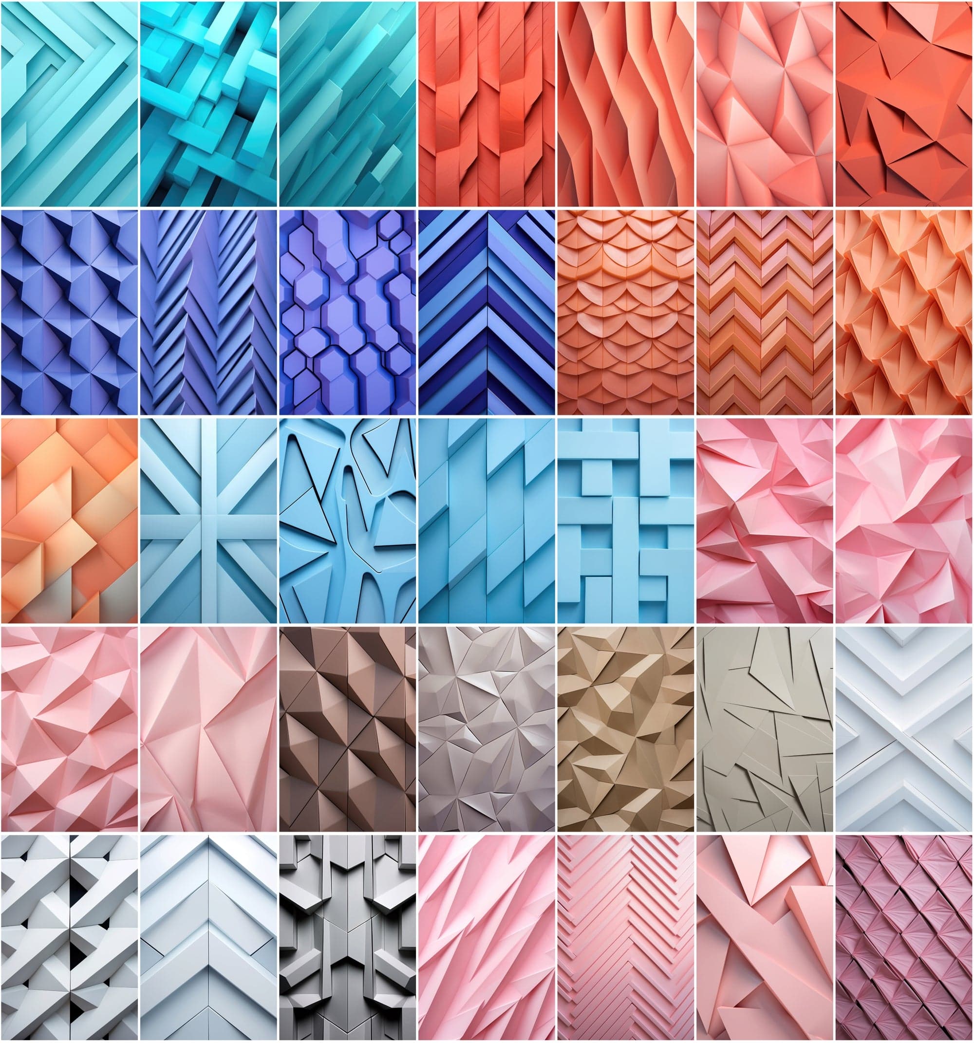 Futuristic 420 JPG Backgrounds Bundle with Commercial License, Colorful Square Images Digital Download Sumobundle