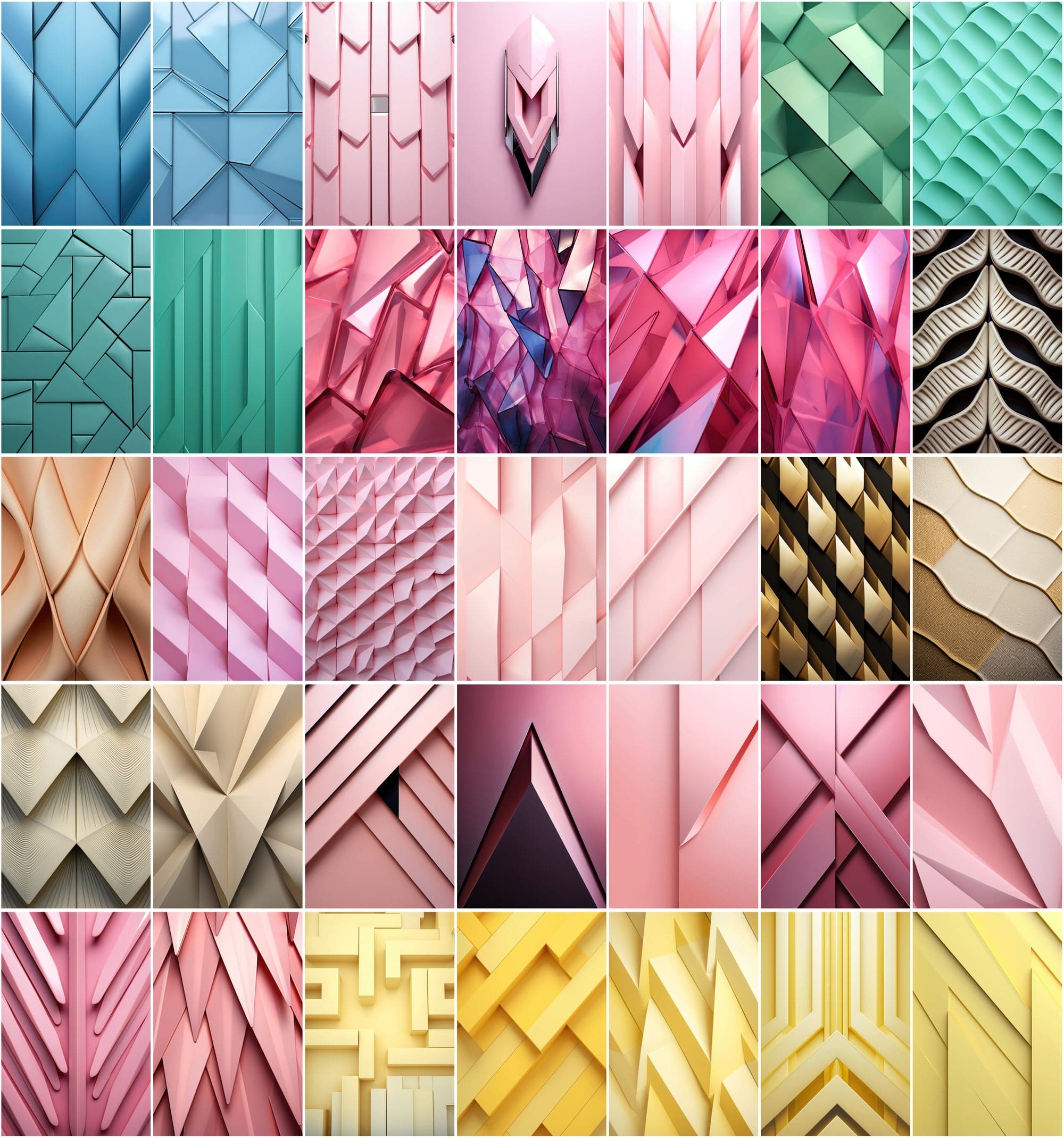 Futuristic 420 JPG Backgrounds Bundle with Commercial License, Colorful Square Images Digital Download Sumobundle