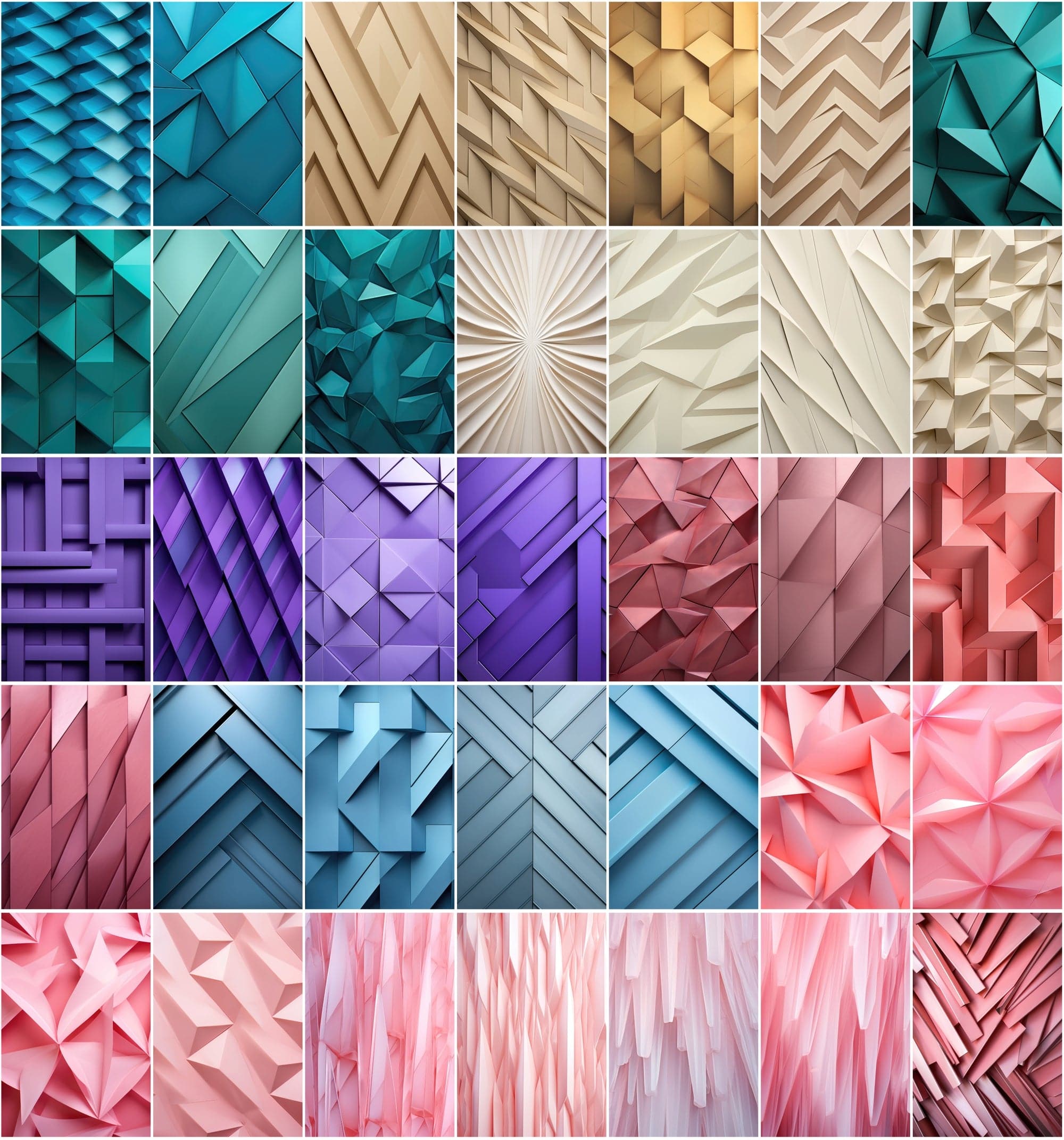 Futuristic 420 JPG Backgrounds Bundle with Commercial License, Colorful Square Images Digital Download Sumobundle