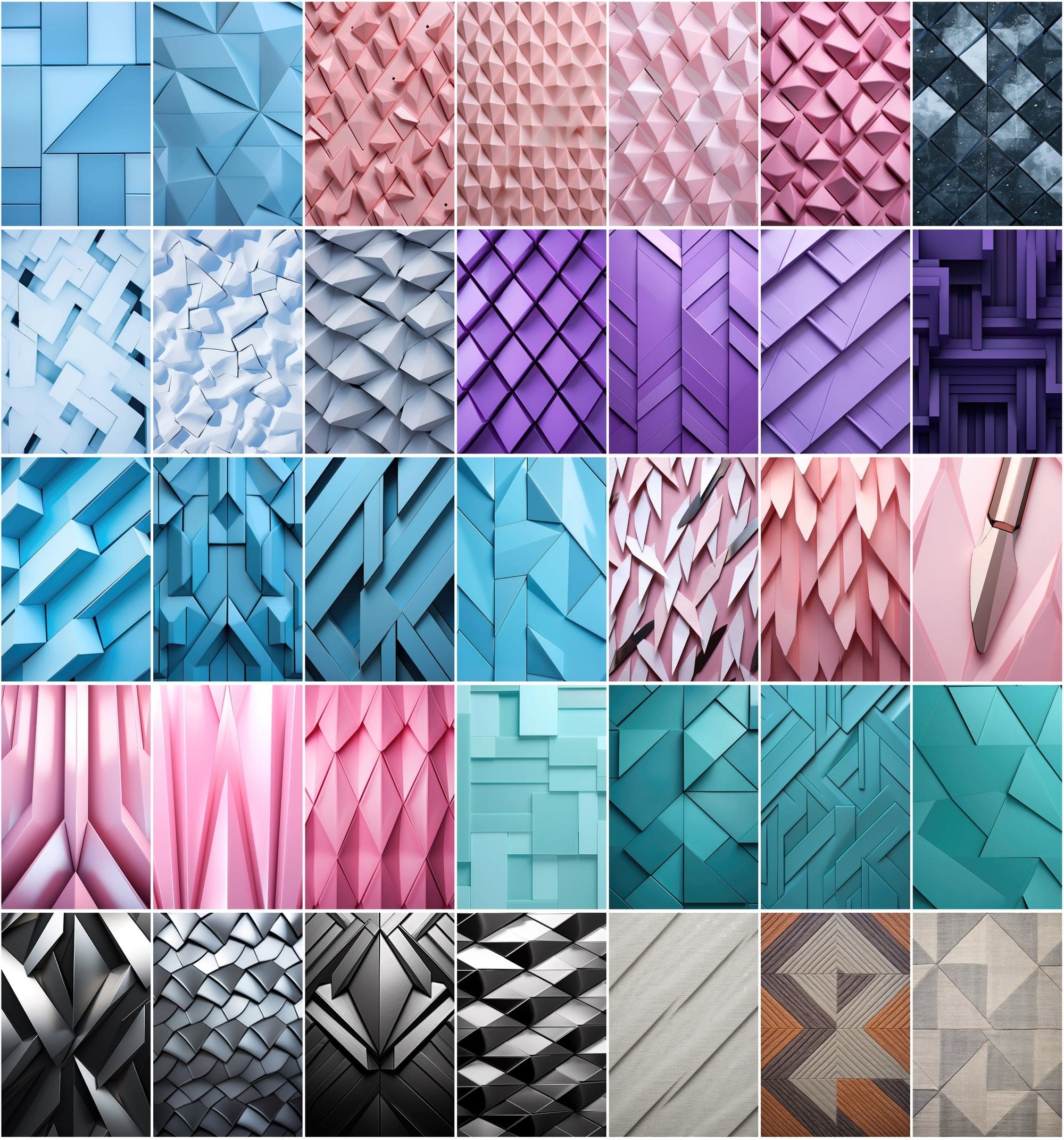 Futuristic 420 JPG Backgrounds Bundle with Commercial License, Colorful Square Images Digital Download Sumobundle