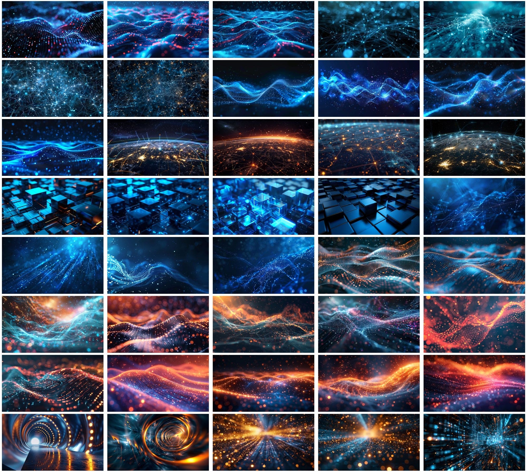 Futuristic Digital Art Collection - 500 Tech Related Images Digital Download Sumobundle
