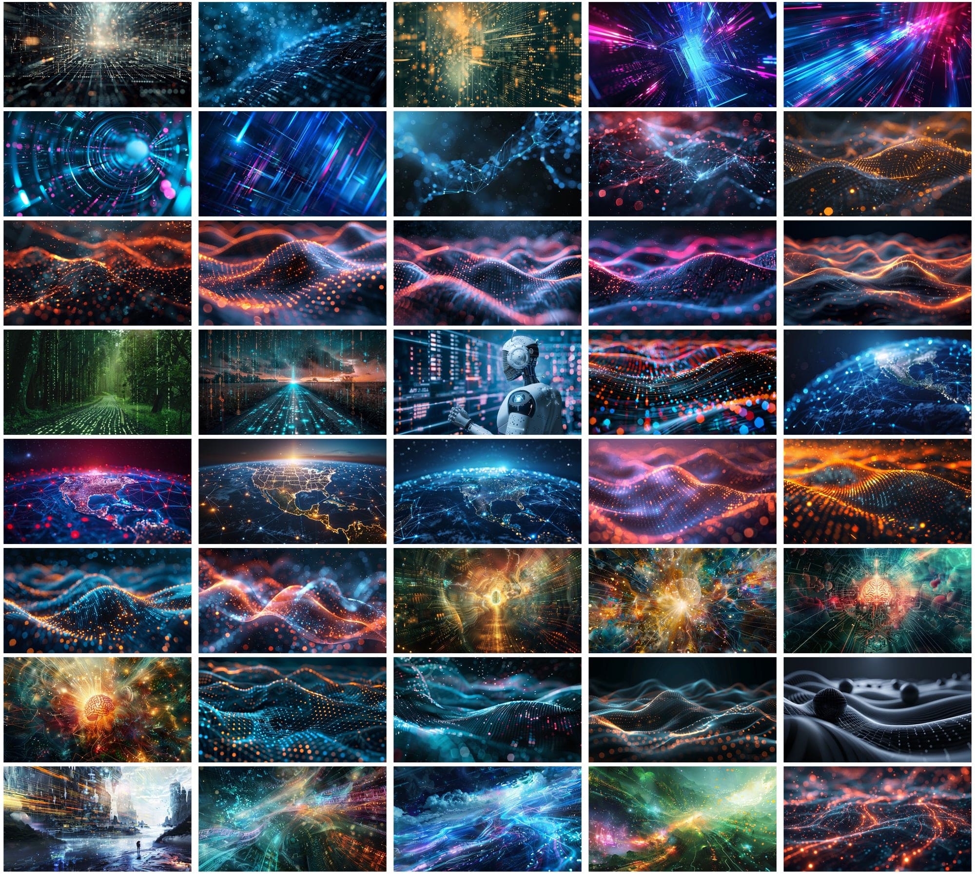 Futuristic Digital Art Collection - 500 Tech Related Images Digital Download Sumobundle