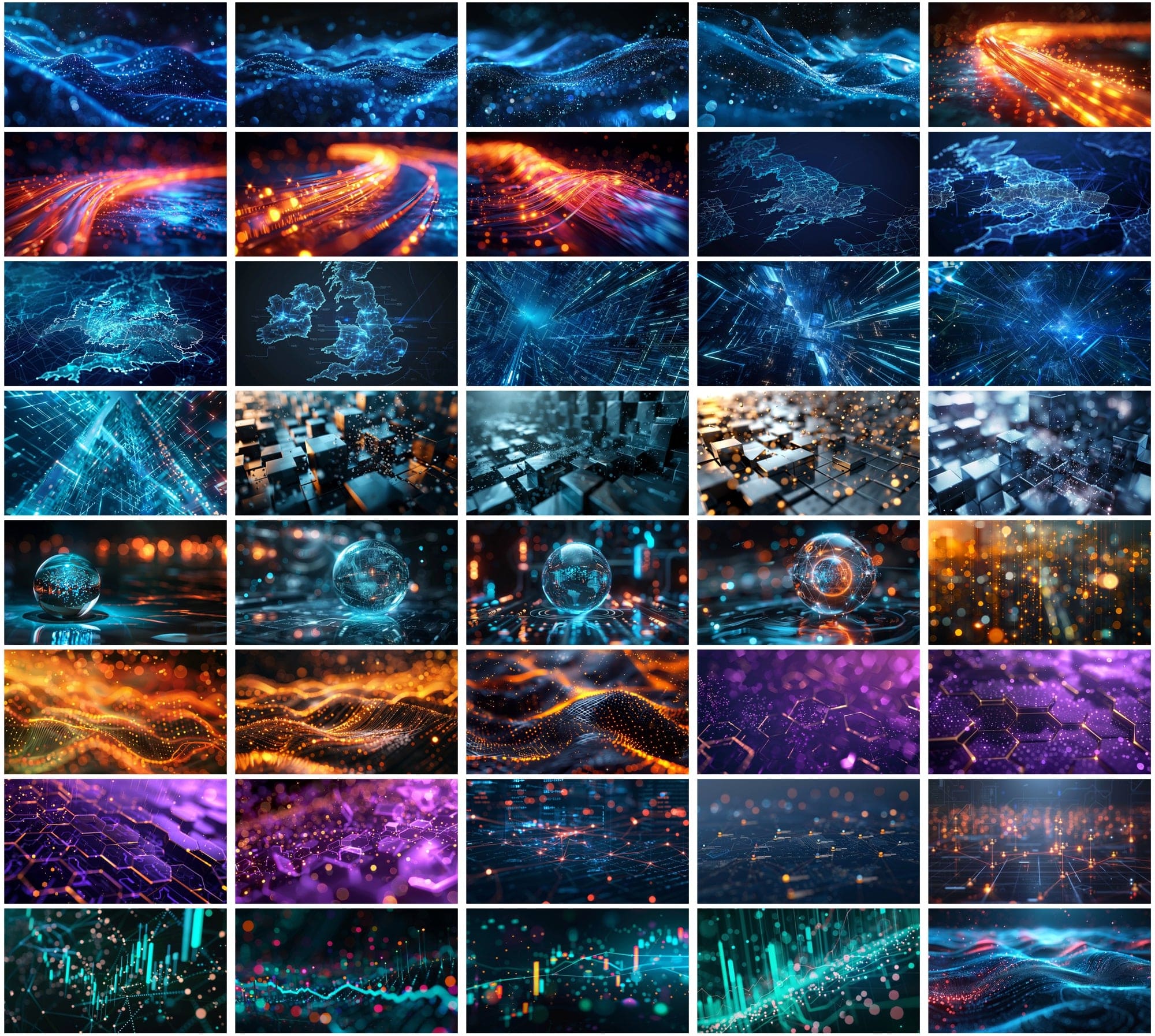 Futuristic Digital Art Collection - 500 Tech Related Images Digital Download Sumobundle