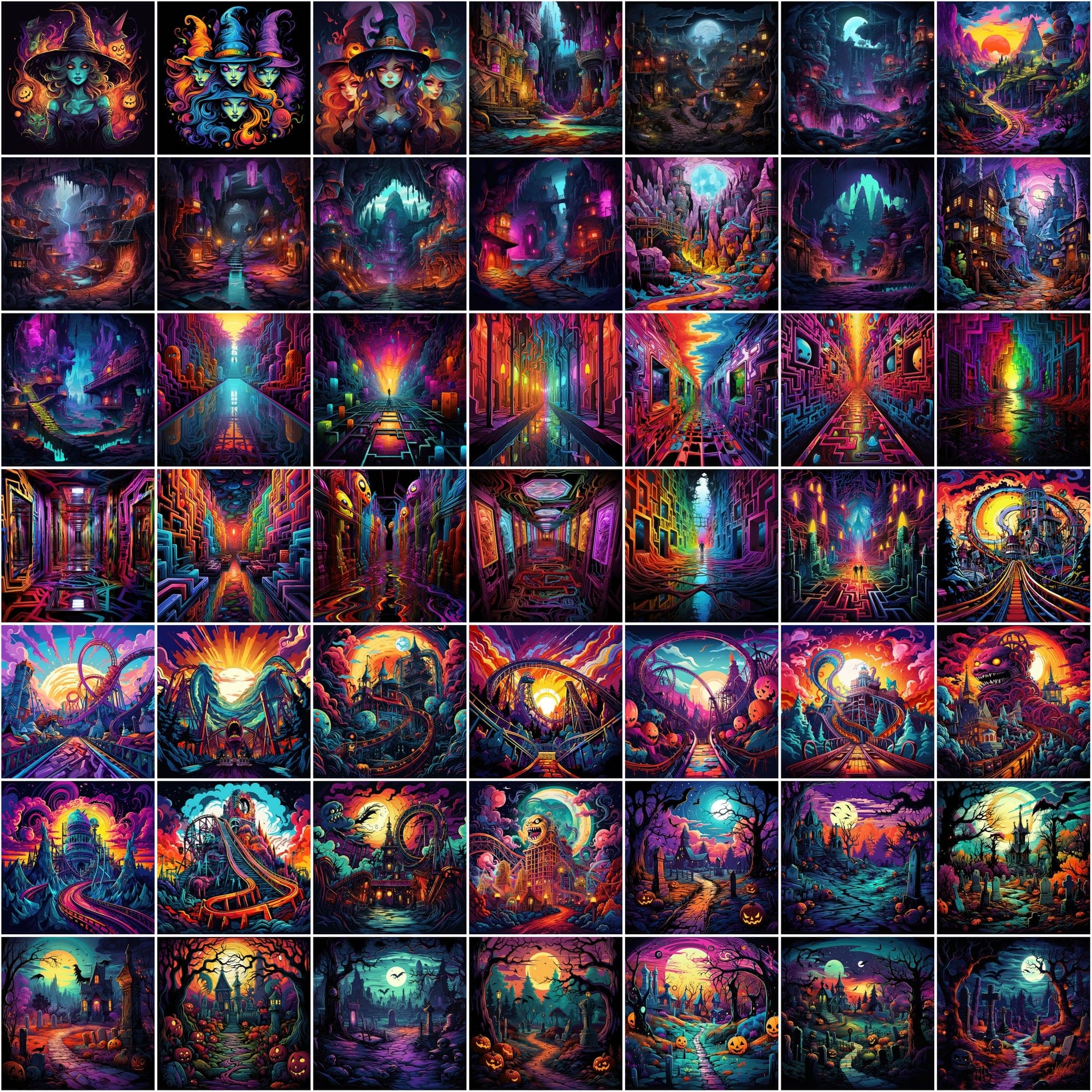 Halloween & Horror PNG Illustrations Pack - 780 High-Quality Colorful Images, Commercial License Included Digital Download Sumobundle
