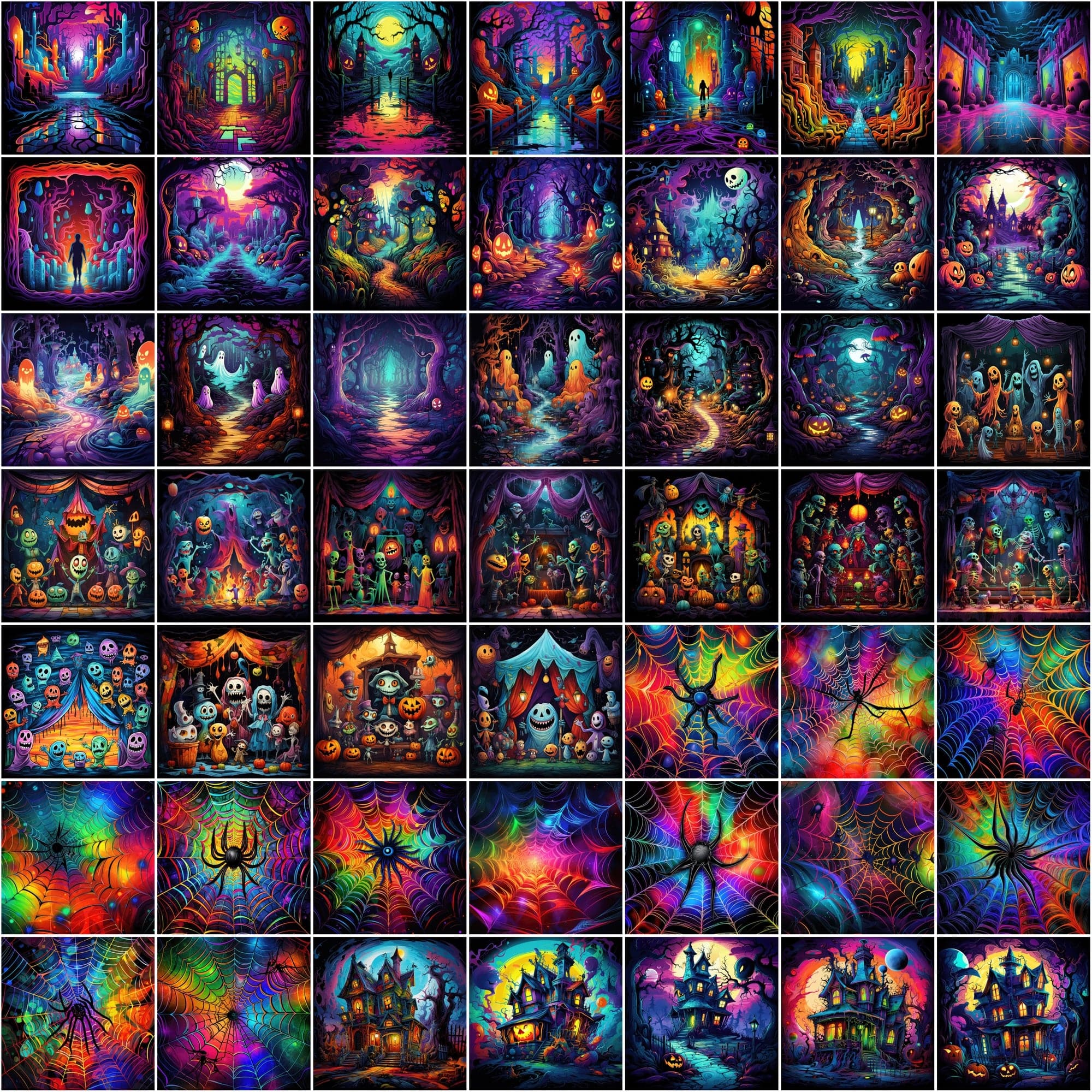 Halloween & Horror PNG Illustrations Pack - 780 High-Quality Colorful Images, Commercial License Included Digital Download Sumobundle