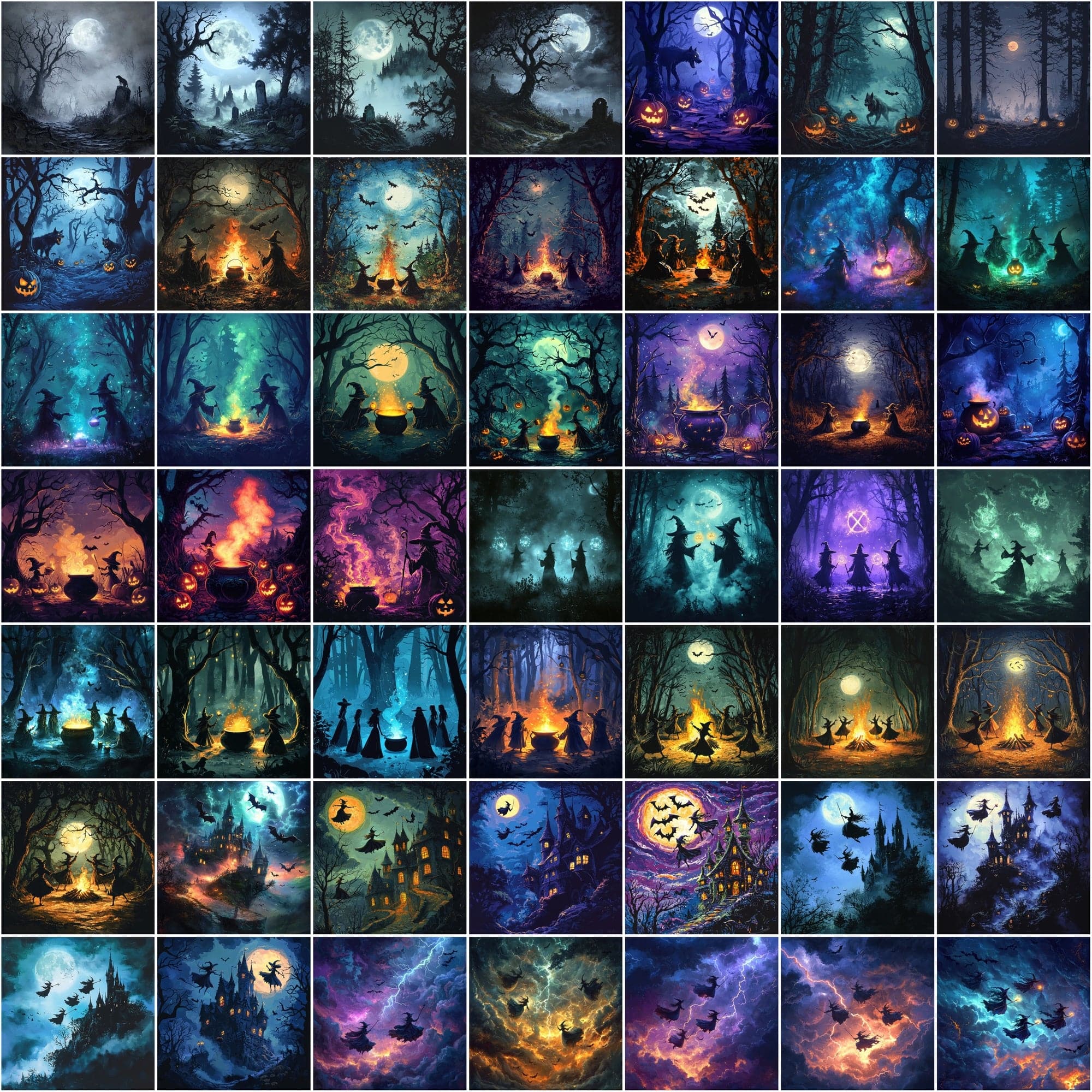 Haunted Nights: A Spooktacular Collection of 480 Halloween Images Digital Download Sumobundle