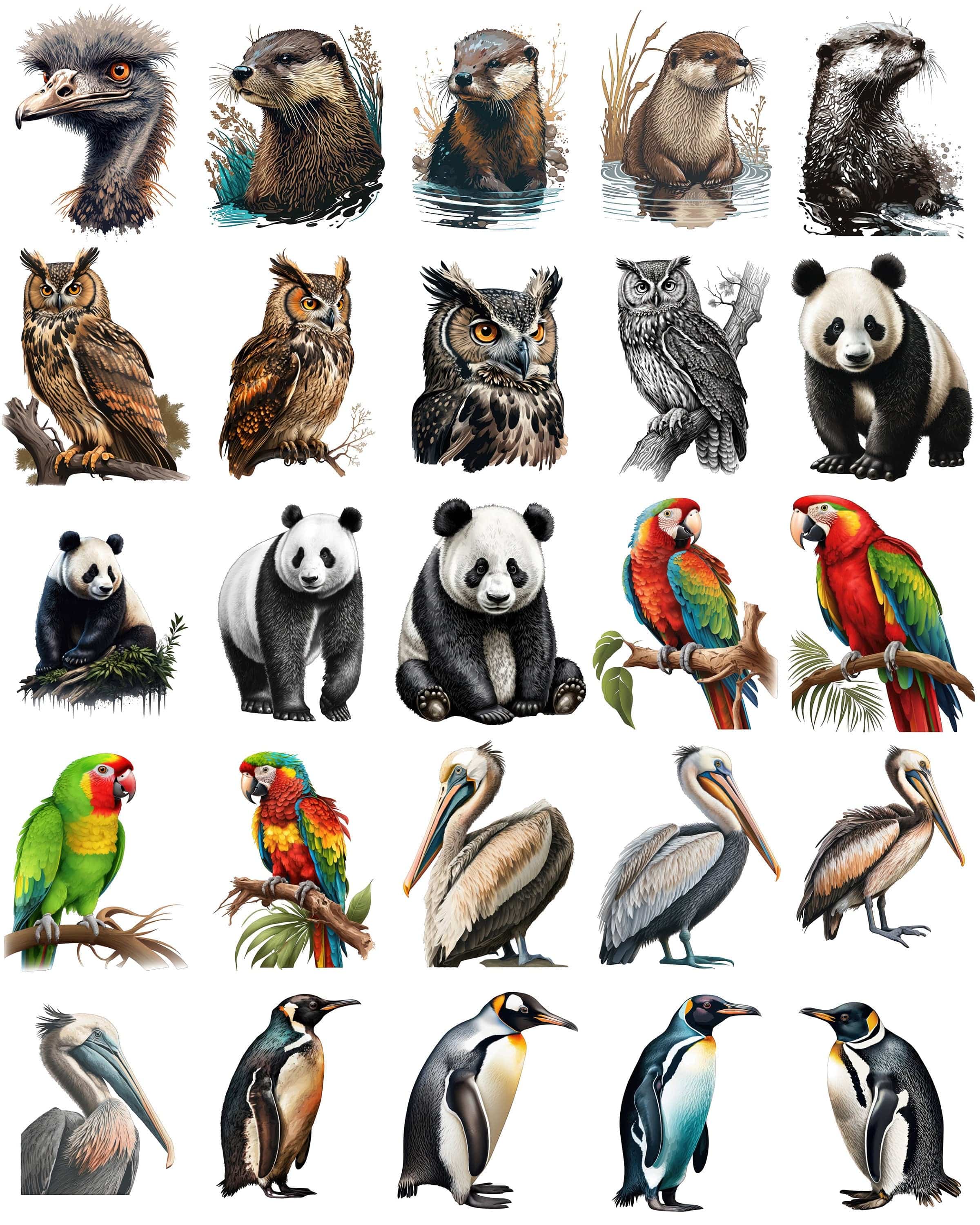 Make your designs come alive with our transparent animal set of 230 wildlife graphics, including jungle creature animals, Commercial use Digital Download Sumobundle