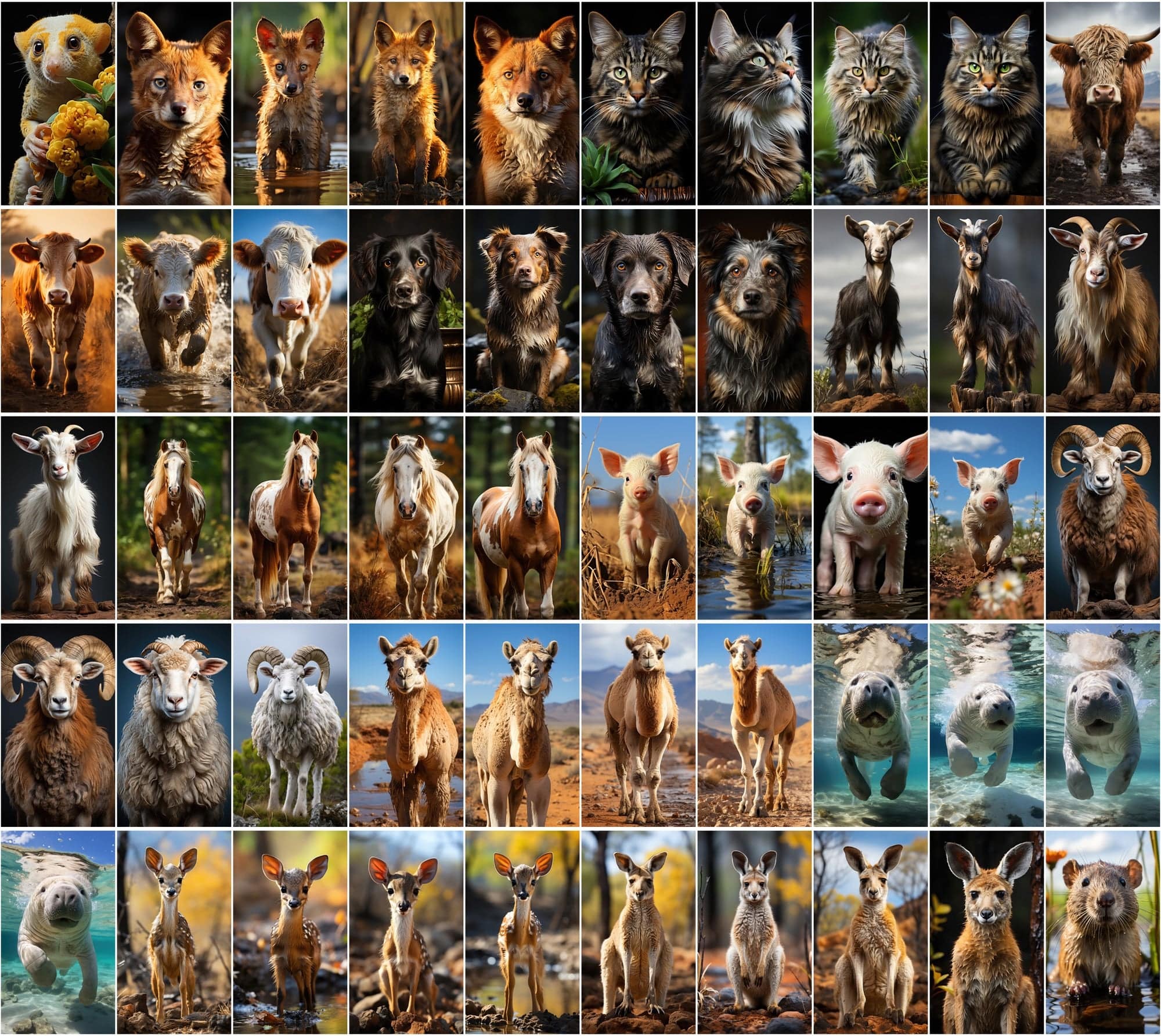 Mammal Animal Photography: 2250 High-Resolution Commercial License Images Digital Download Sumobundle