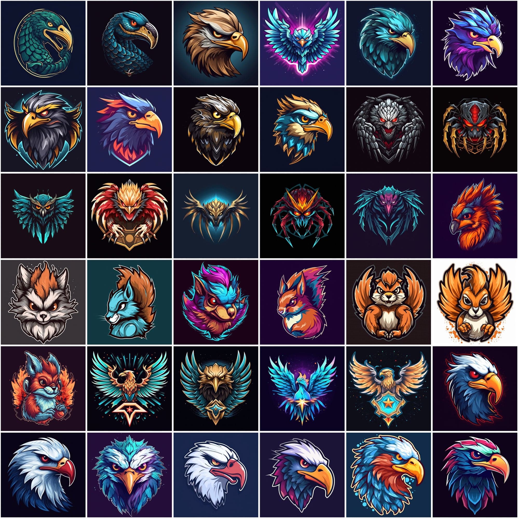 Mascot Animal PNG Bundle - 315 Colorful & Surreal Animal Images, Commercial License Digital Download Sumobundle