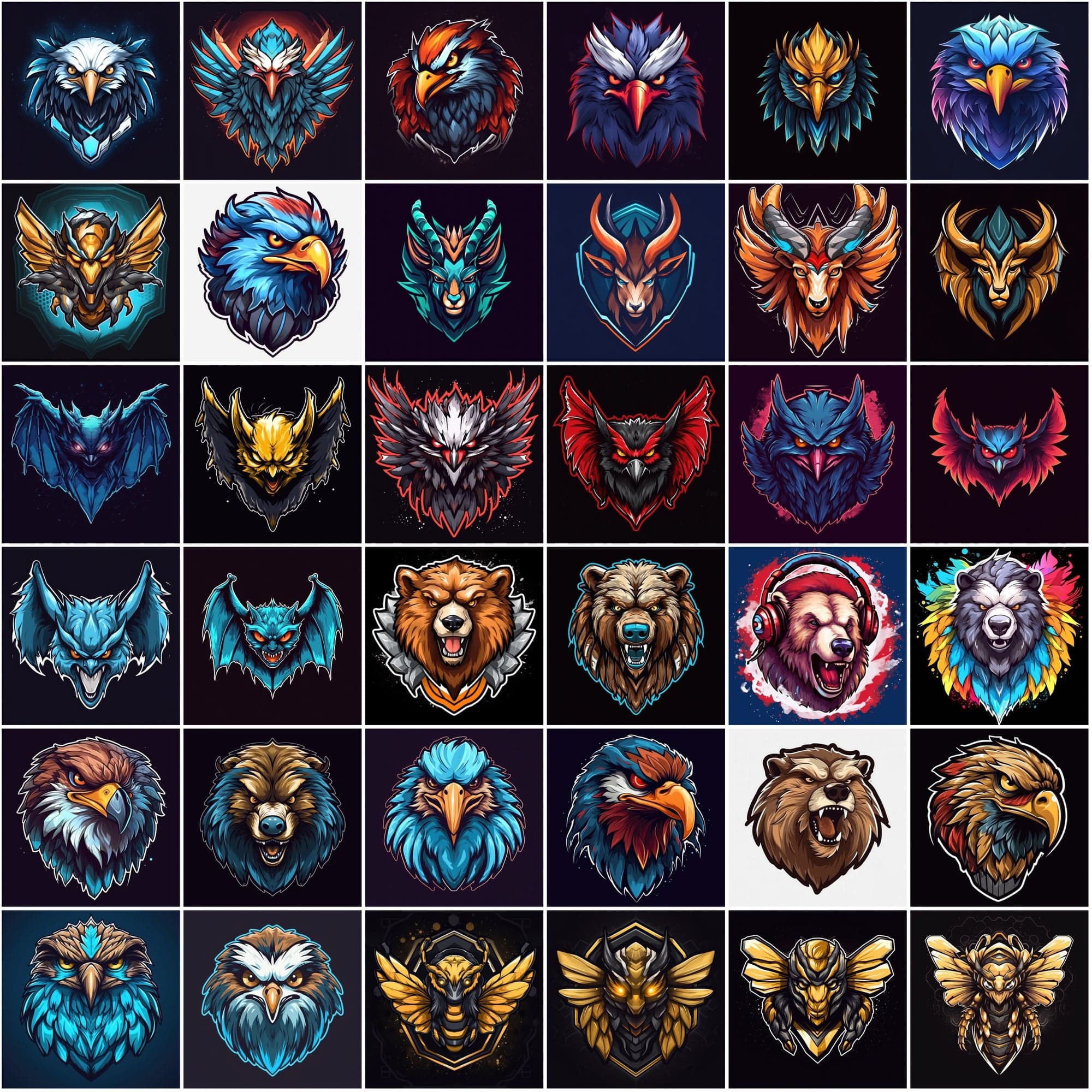 Mascot Animal PNG Bundle - 315 Colorful & Surreal Animal Images, Commercial License Digital Download Sumobundle