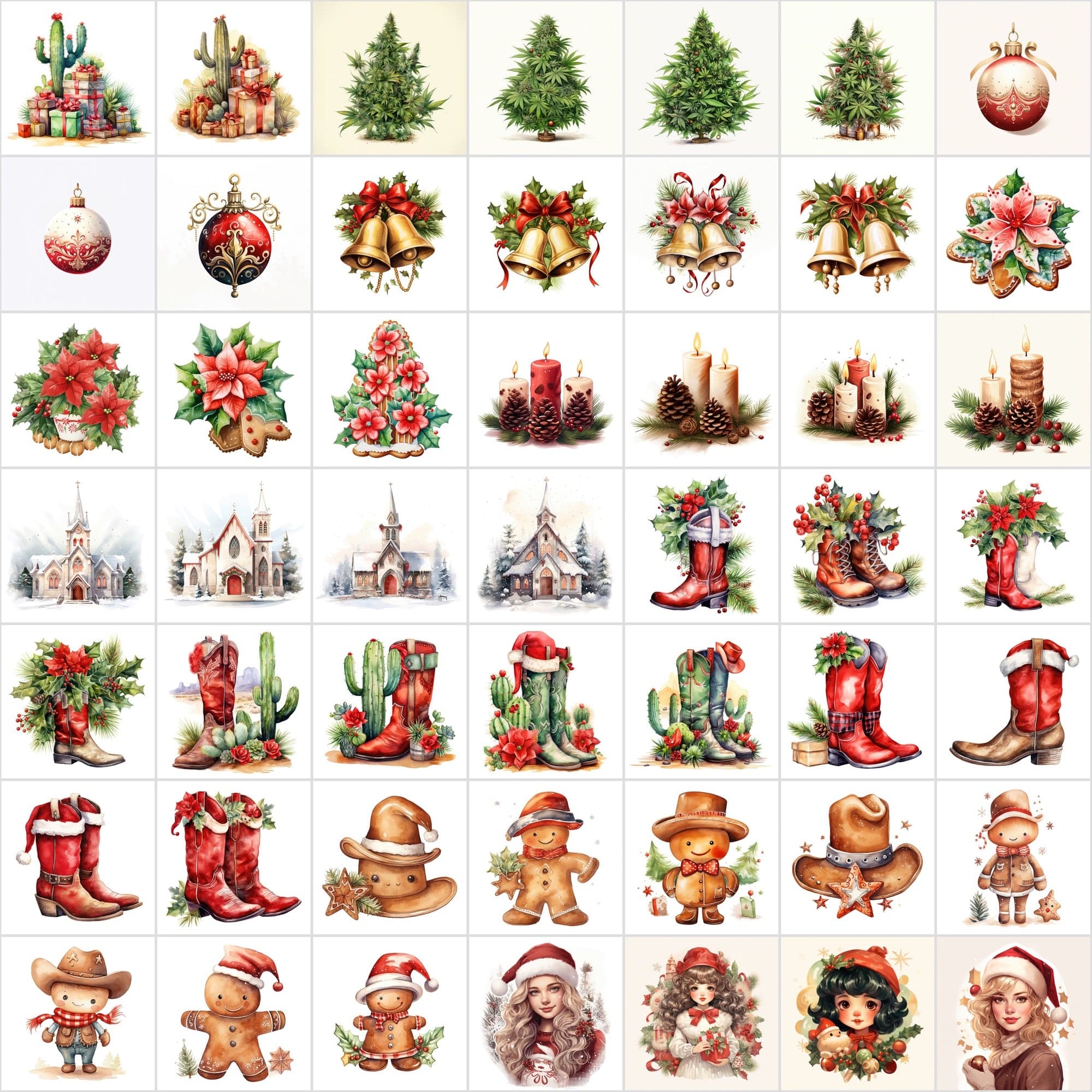 Mega Bundle: 700 High-Quality Christmas Illustrations, Commercial Use, Instant Download Digital Download Sumobundle