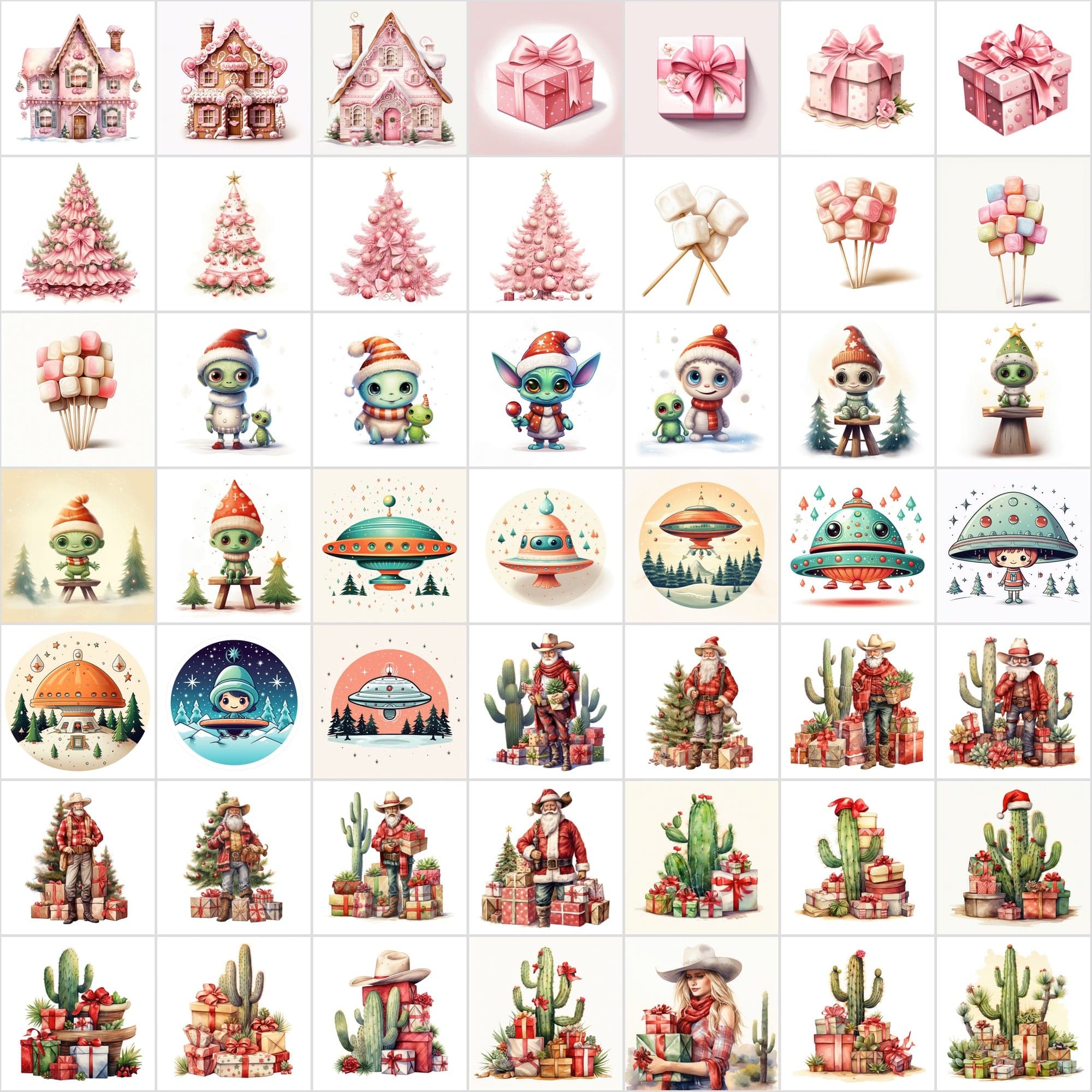 Mega Bundle: 700 High-Quality Christmas Illustrations, Commercial Use, Instant Download Digital Download Sumobundle