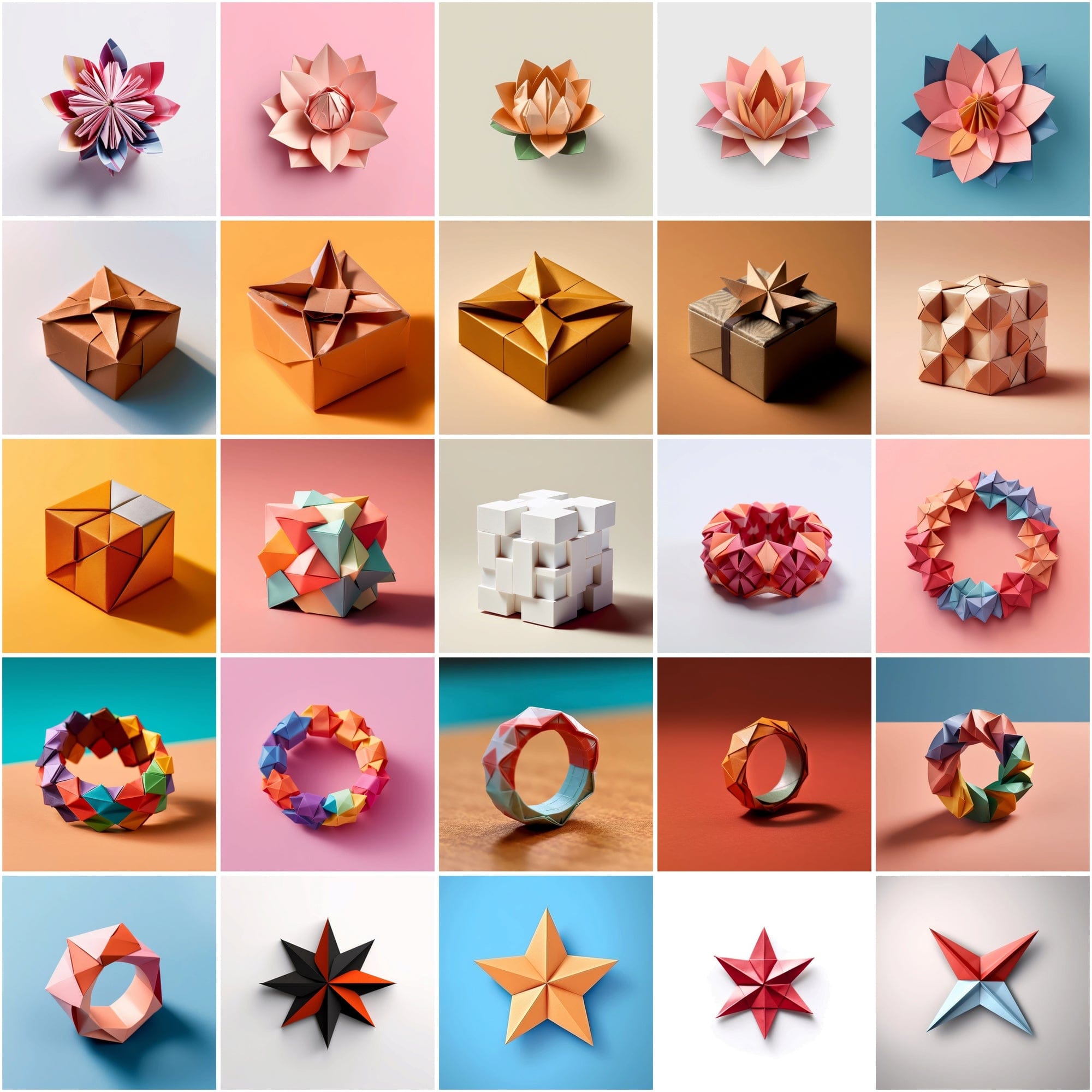 Origami Digital Collection: 196 High-Quality Images for Creative Professionals Digital Download Sumobundle