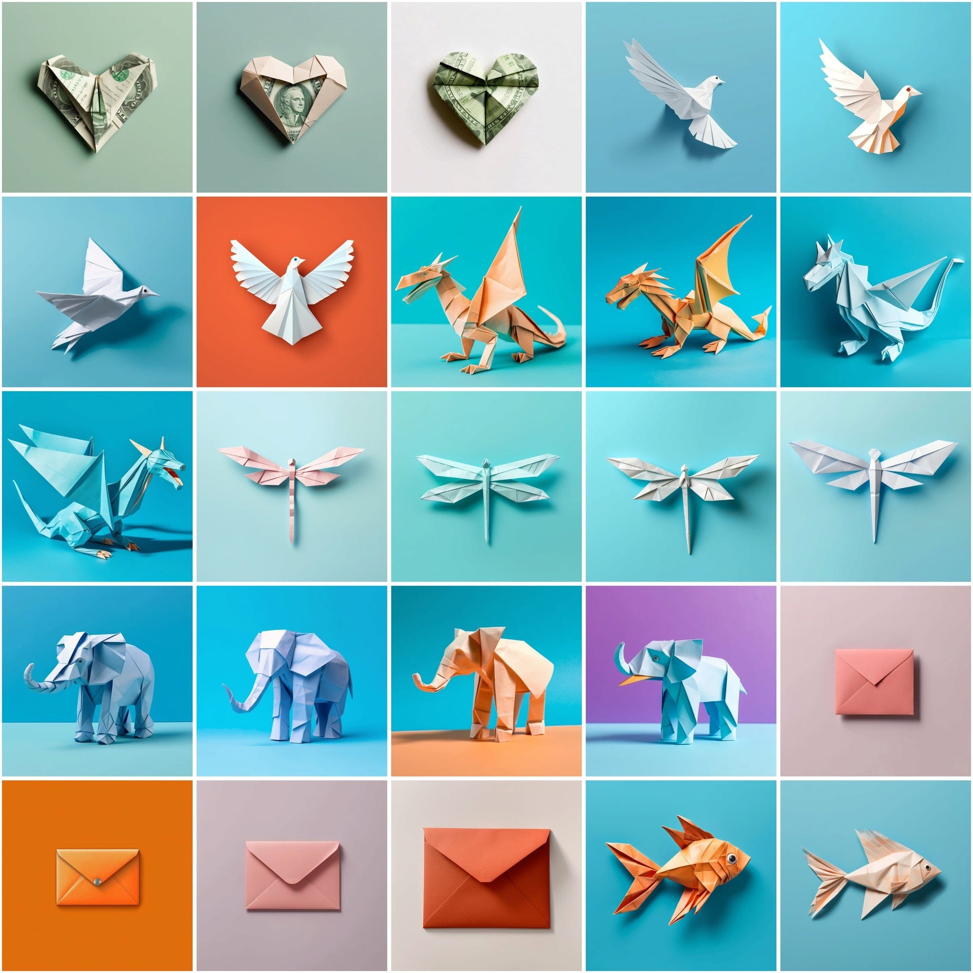 Origami Digital Collection: 196 High-Quality Images for Creative Professionals Digital Download Sumobundle