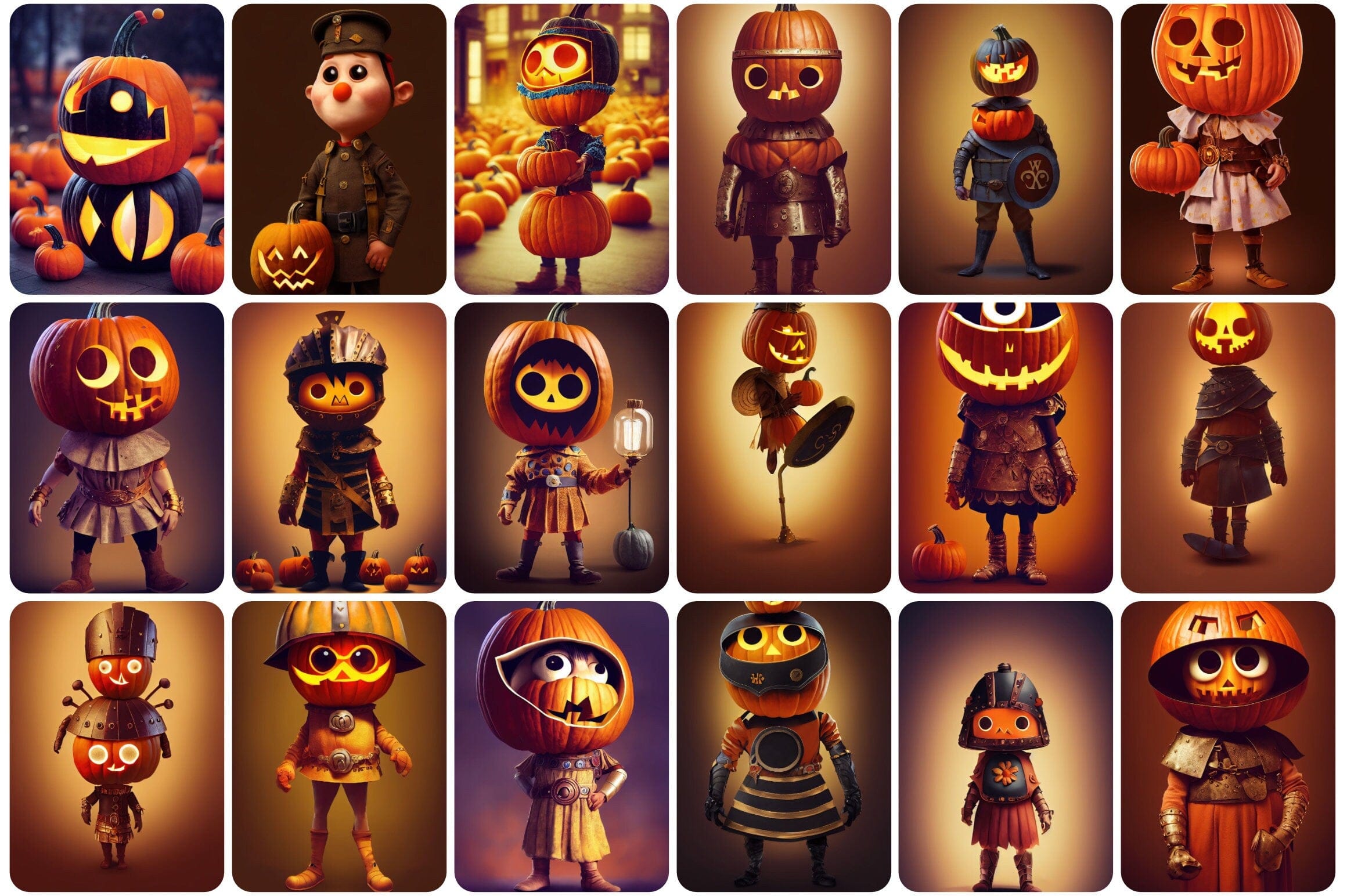 Rare halloween graphic bundle - Anthropomorphic Halloween Graphics Digital Download Sumobundle