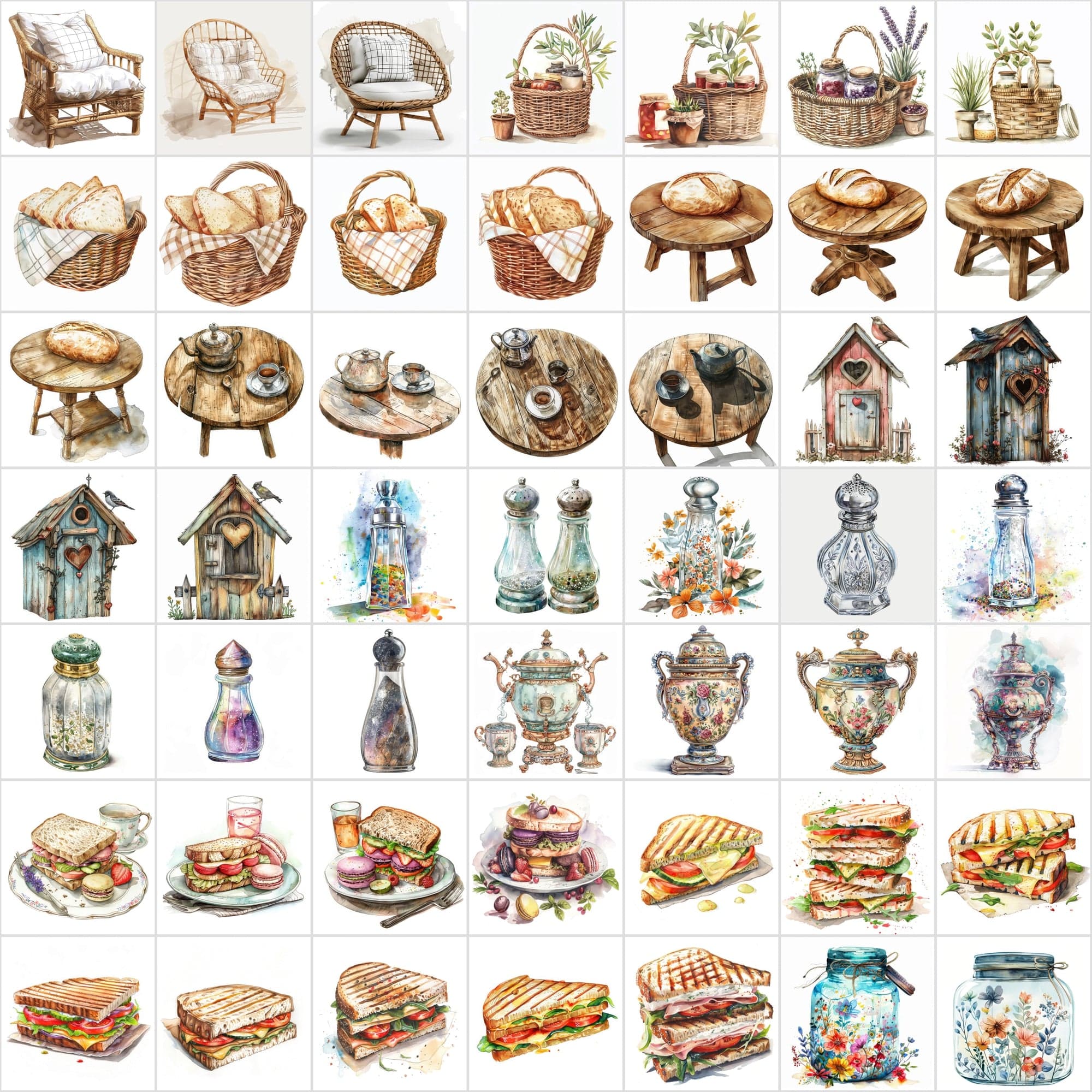 Rustic Breakfast Essentials: 540 High-Quality Images with Commercial License Digital Download Sumobundle