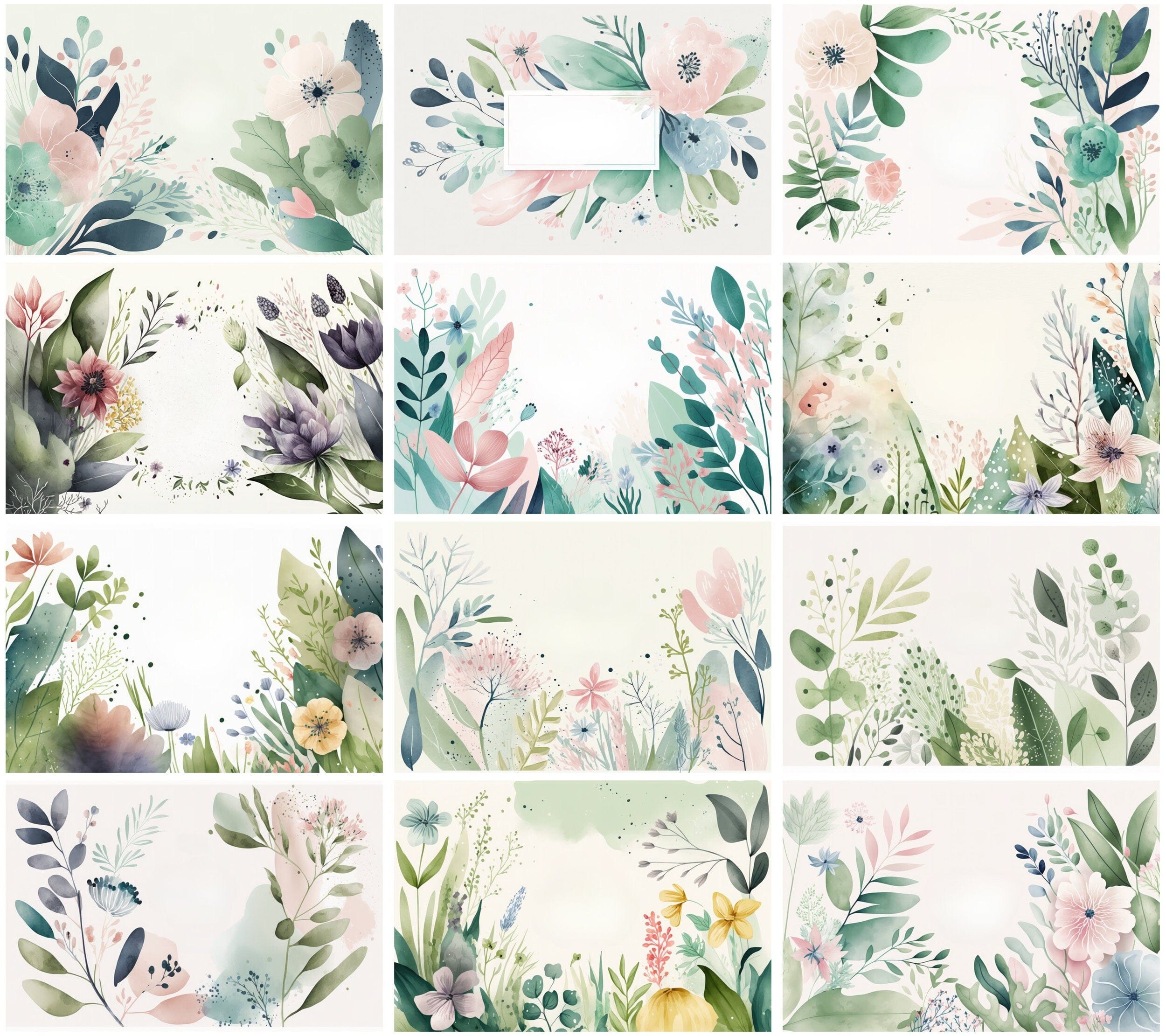 Spring & Floral Background Bundle - 100 High-Quality Digital Images for Scrapbooking, Invitations, Floral wedding invitation, Commercial use Digital Download Sumobundle