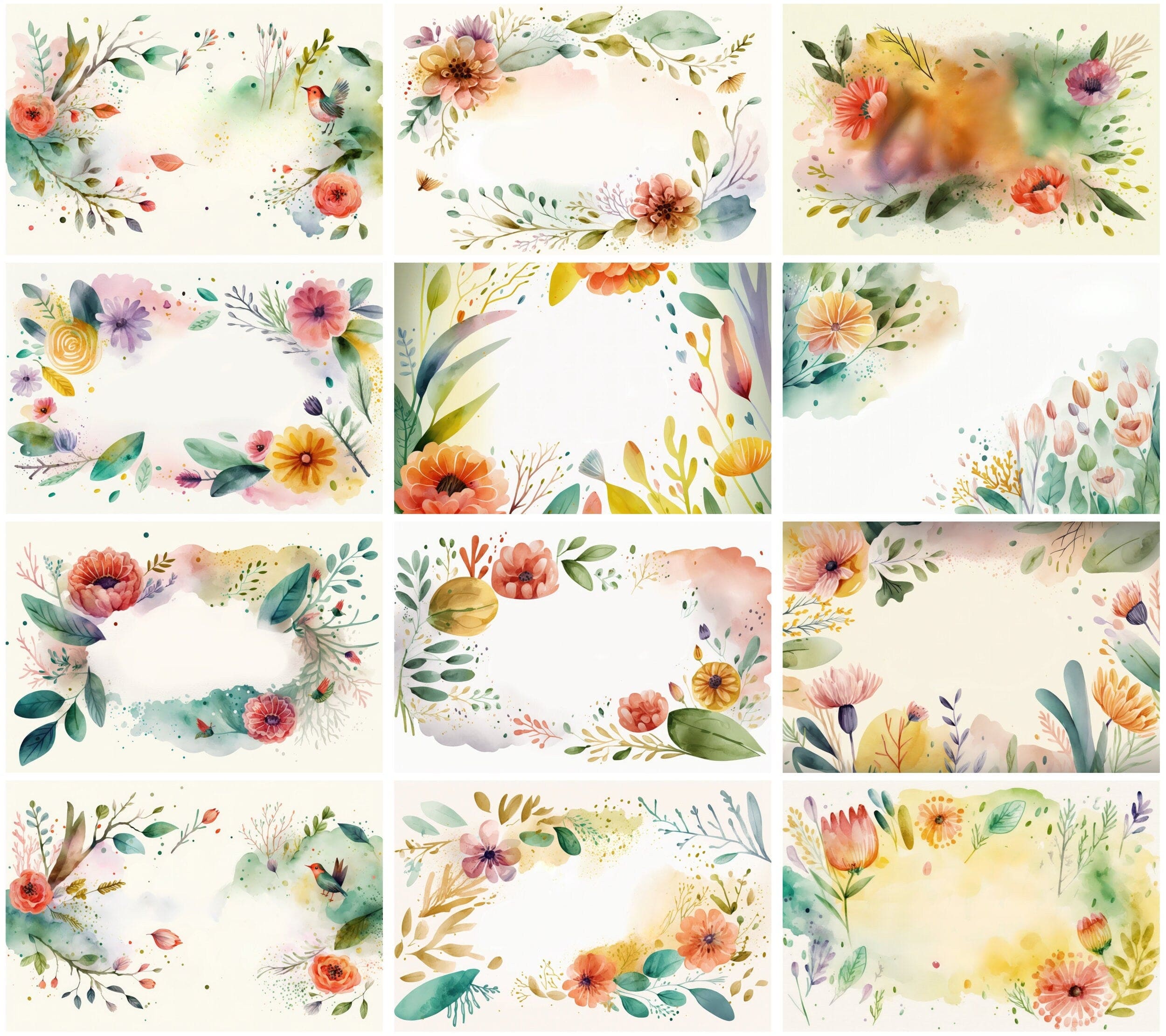 Spring & Floral Background Bundle - 100 High-Quality Digital Images for Scrapbooking, Invitations, Floral wedding invitation, Commercial use Digital Download Sumobundle
