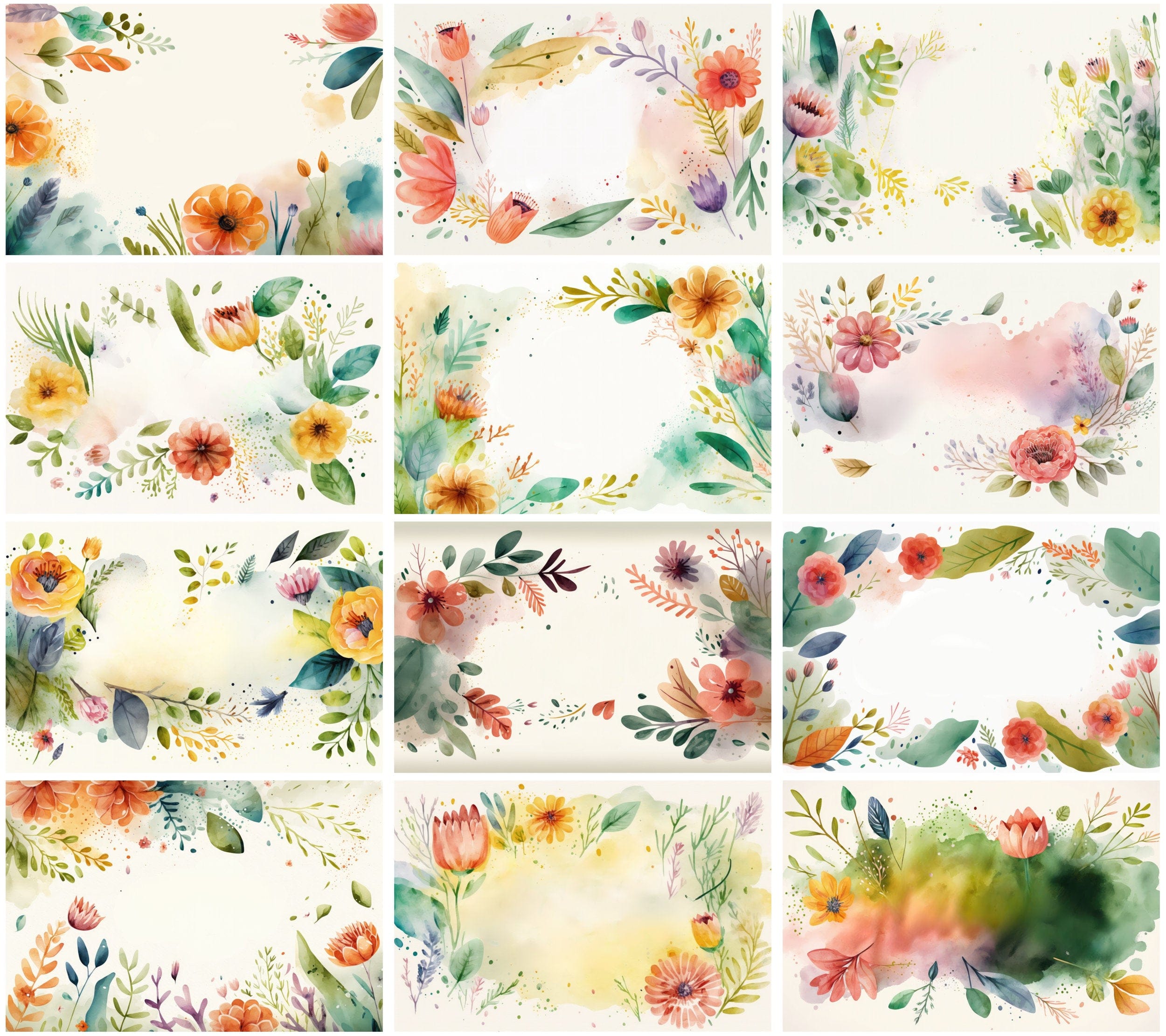 Spring & Floral Background Bundle - 100 High-Quality Digital Images for Scrapbooking, Invitations, Floral wedding invitation, Commercial use Digital Download Sumobundle