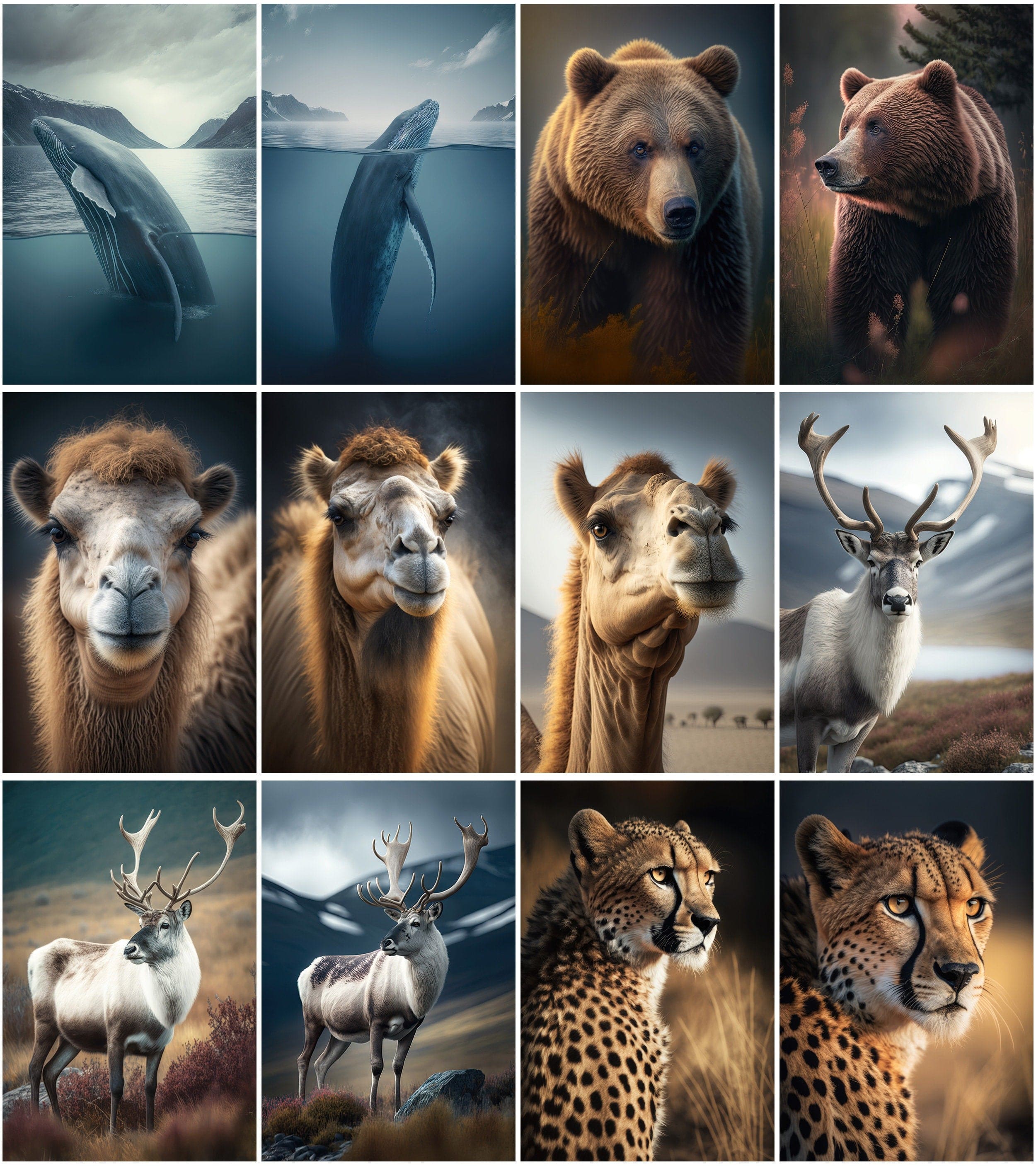 Transform Your Home with 200 Unique Animal Prints | Affordable Art for Animal Lovers Digital Download Sumobundle