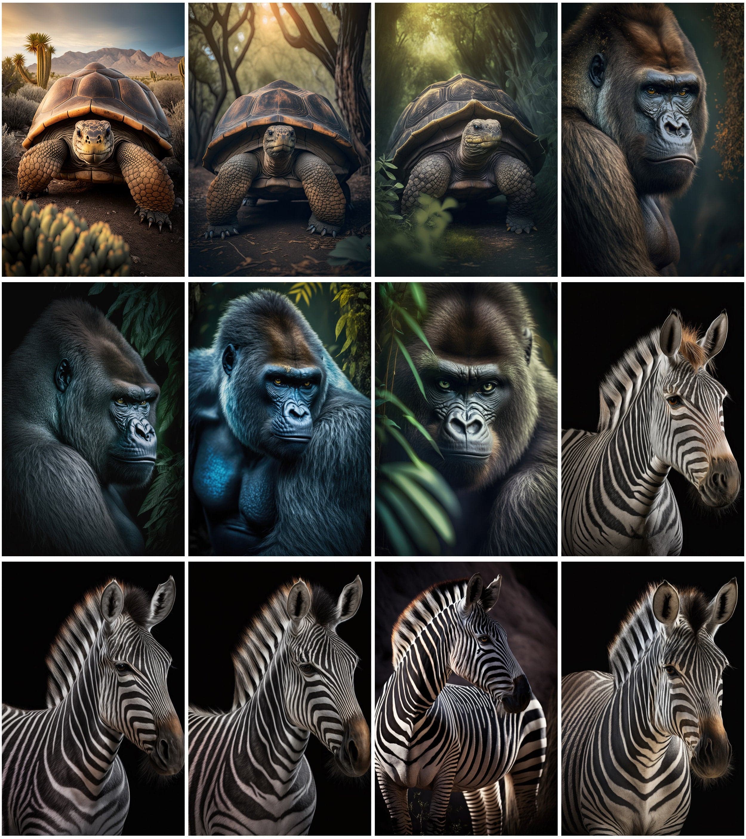 Transform Your Home with 200 Unique Animal Prints | Affordable Art for Animal Lovers Digital Download Sumobundle