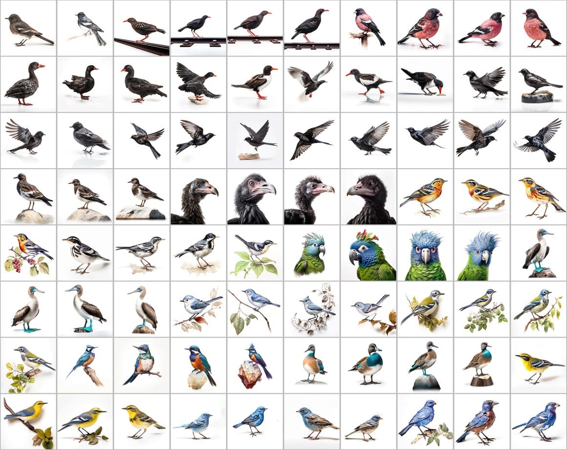 Ultimate Bird Breed PNG Image Bundle - 3300+ Premium Quality Images - Transparent Backgrounds Digital Download Sumobundle