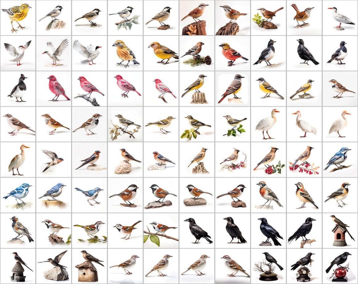 Ultimate Bird Breed PNG Image Bundle - 3300+ Premium Quality Images - Transparent Backgrounds Digital Download Sumobundle