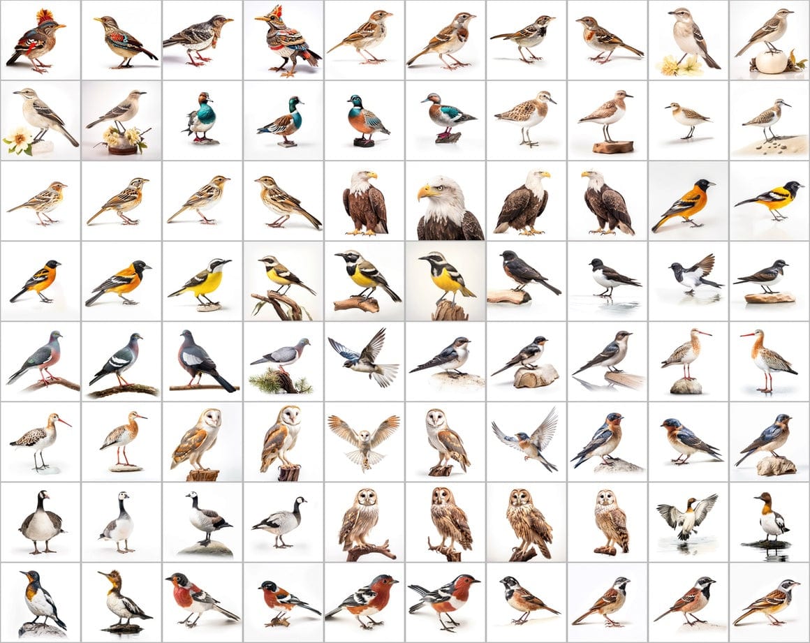 Ultimate Bird Breed PNG Image Bundle - 3300+ Premium Quality Images - Transparent Backgrounds Digital Download Sumobundle