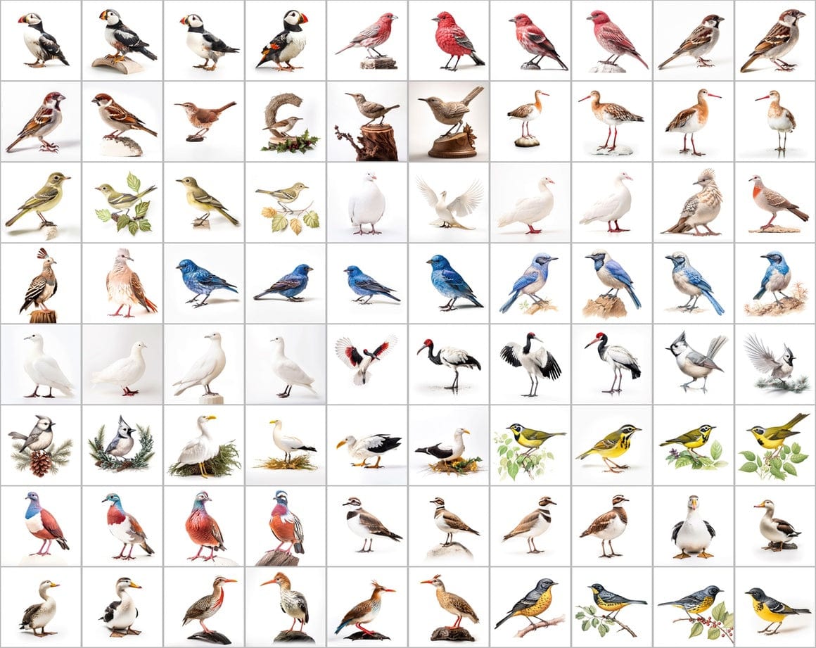 Ultimate Bird Breed PNG Image Bundle - 3300+ Premium Quality Images - Transparent Backgrounds Digital Download Sumobundle