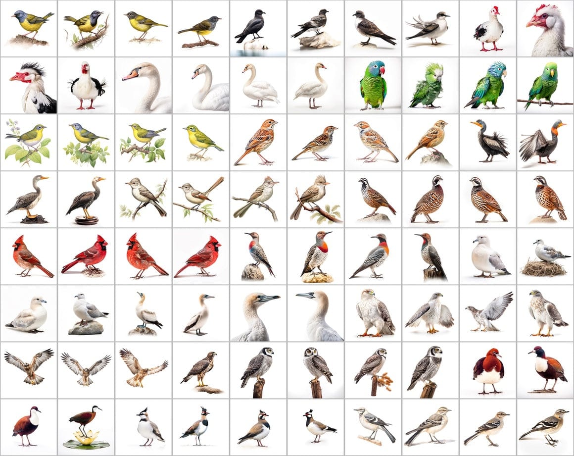 Ultimate Bird Breed PNG Image Bundle - 3300+ Premium Quality Images - Transparent Backgrounds Digital Download Sumobundle