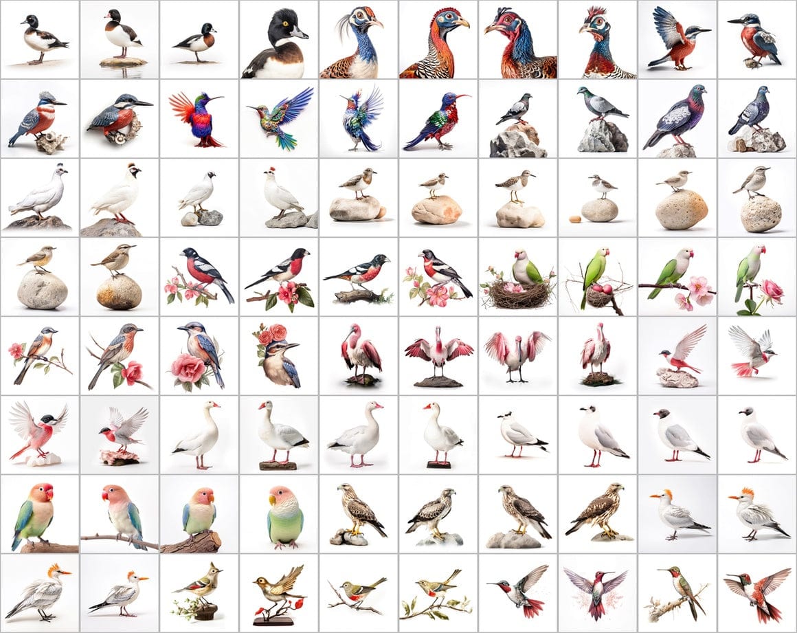 Ultimate Bird Breed PNG Image Bundle - 3300+ Premium Quality Images - Transparent Backgrounds Digital Download Sumobundle